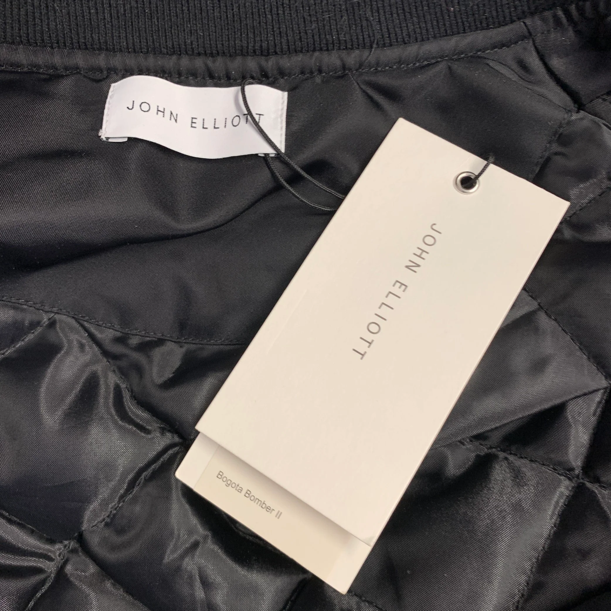 JOHN ELLIOTT Bogota II Size S Black Nylon Zip Up Bomber Jacket - Image 4