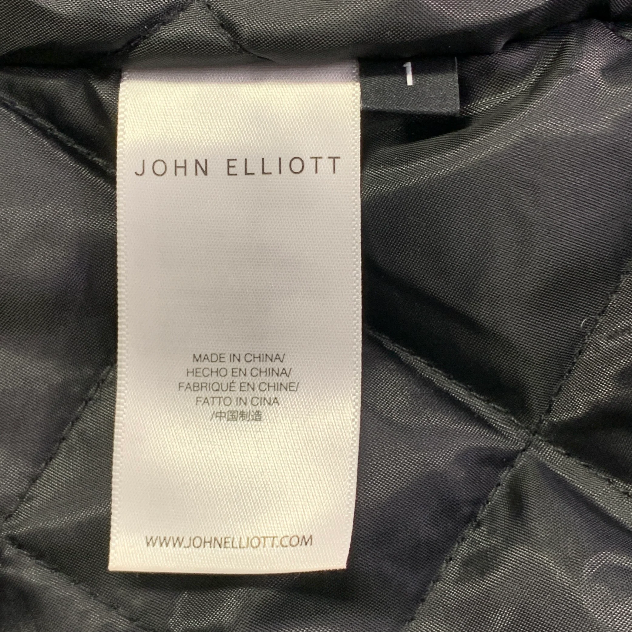 JOHN ELLIOTT Bogota II Size S Black Nylon Zip Up Bomber Jacket - Image 6