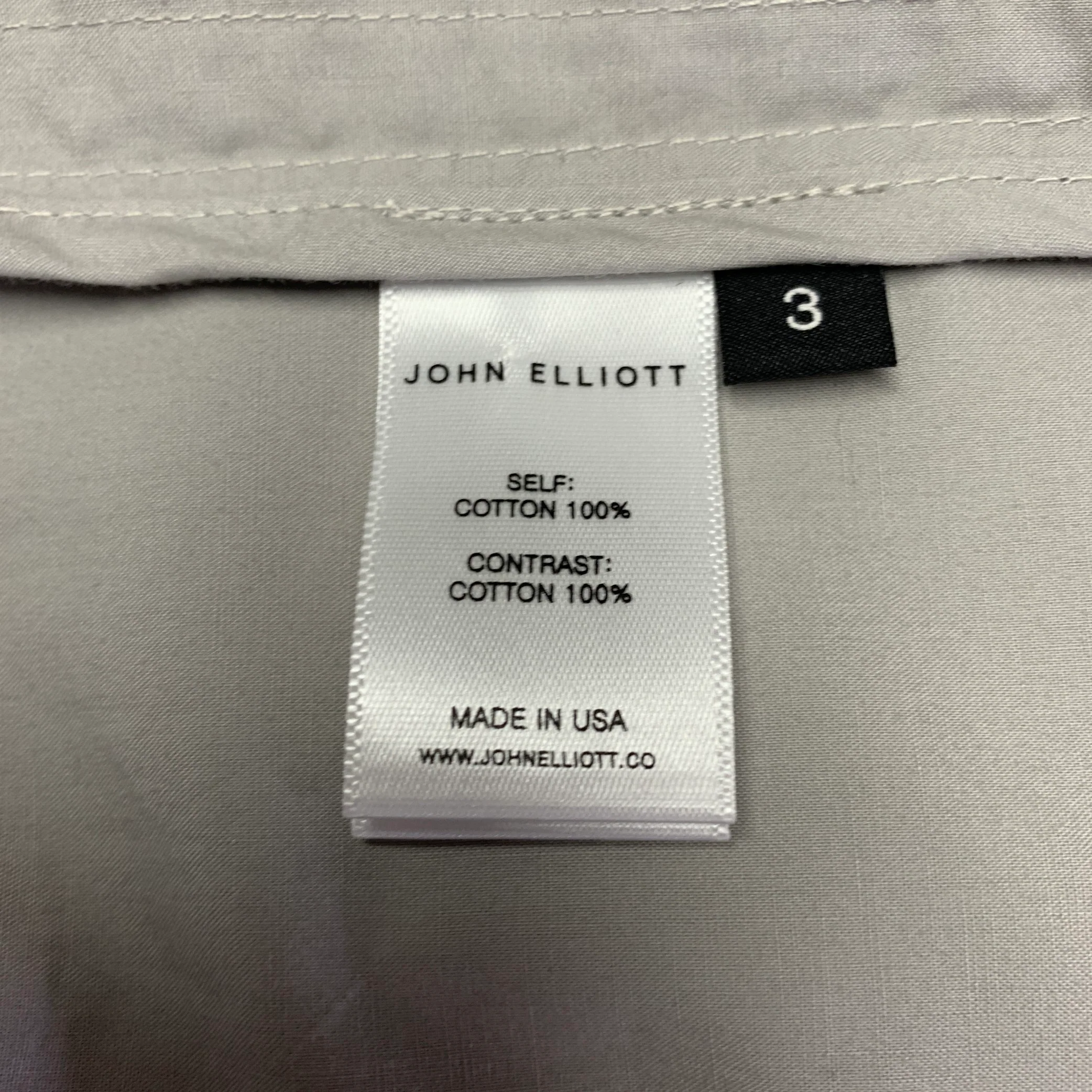 JOHN ELLIOTT Season Nine Size L Grey Black Stripe Cotton Windbreaker Jacket - Image 6