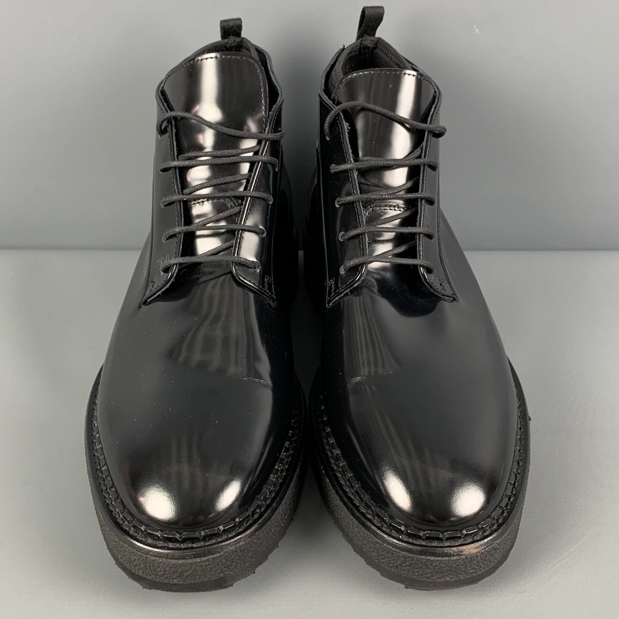 JOHN ELLIOTT Size 11 Black Leather Creeper Boots - Image 4