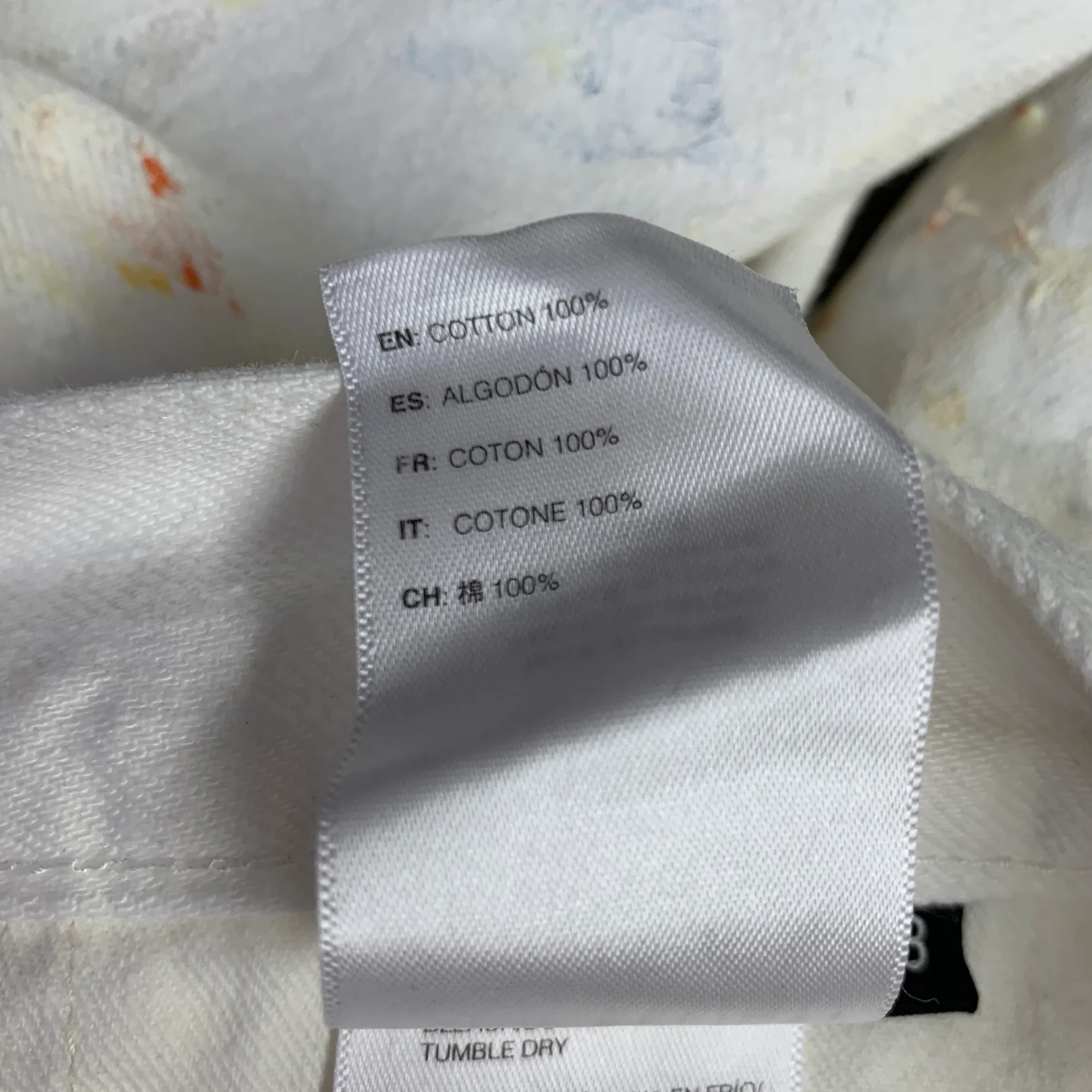 JOHN ELLIOTT Size 33 White Multi Color Paint Splatter Cotton Button Fly Jeans - Image 6