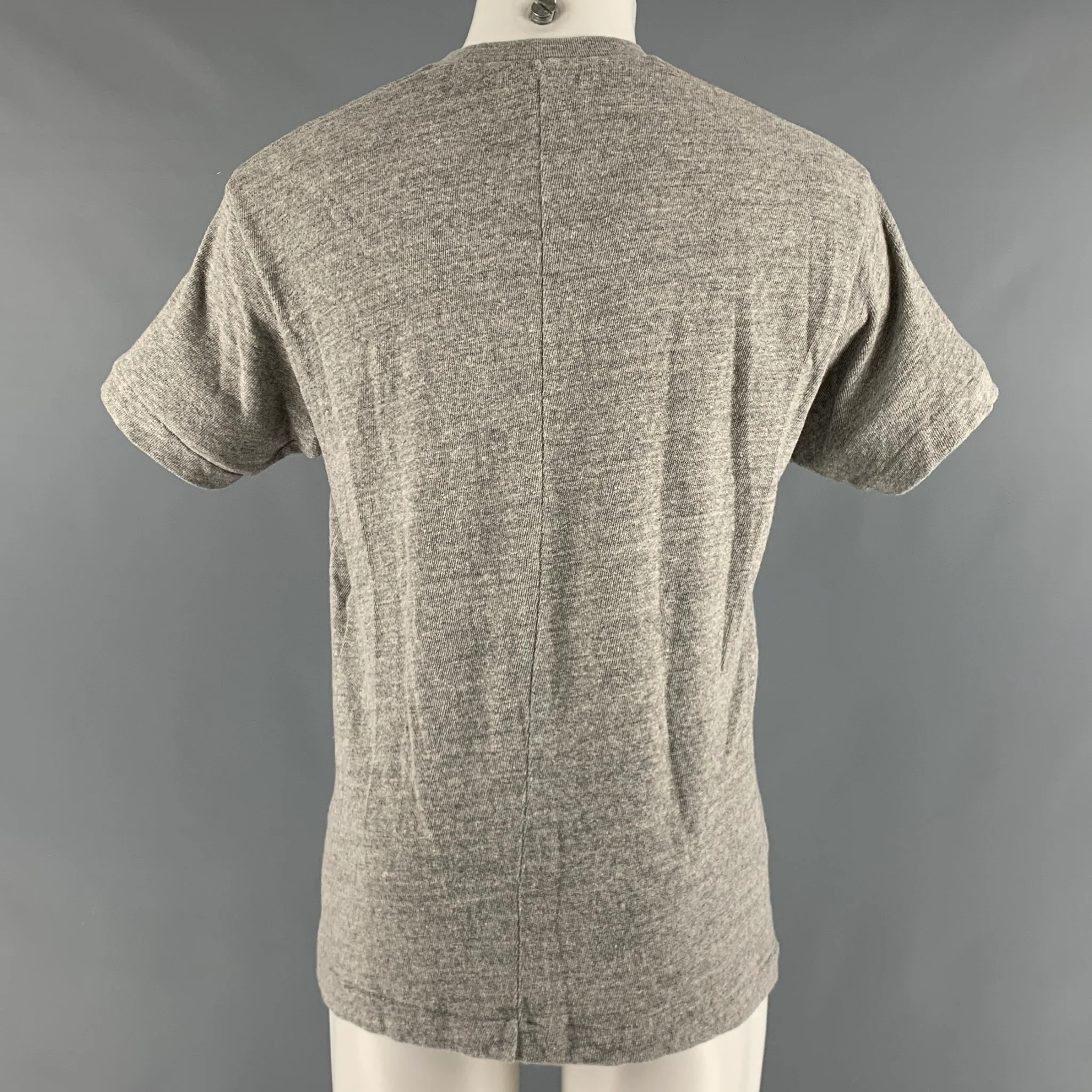 JOHN ELLIOTT Size S Grey Heather Cotton Short Sleeve T-shirt - Image 3