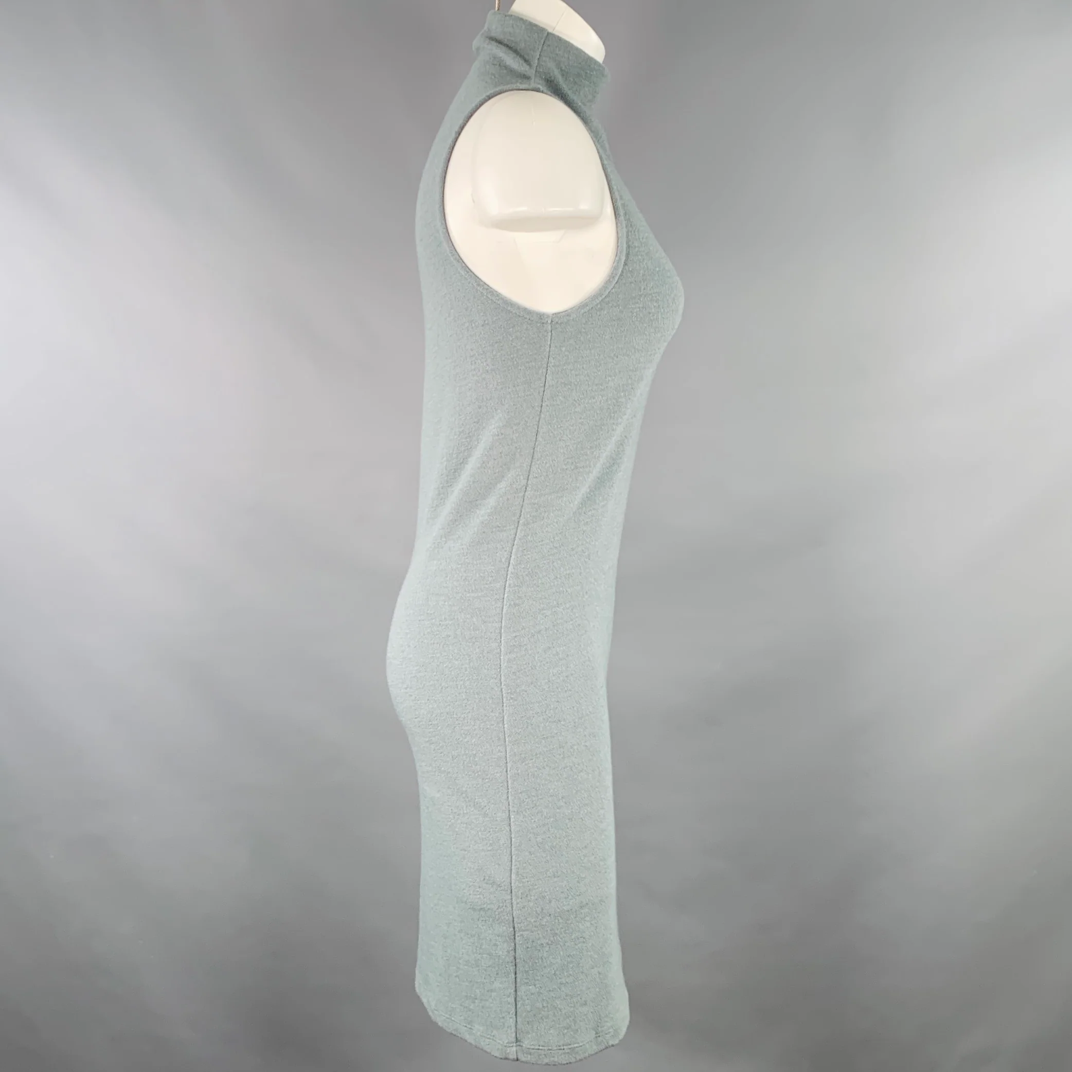 JOHN ELLIOTT Size S Hokkaido Boucle Milk Grey Nylon Wool Sleeveless Dress - Image 2