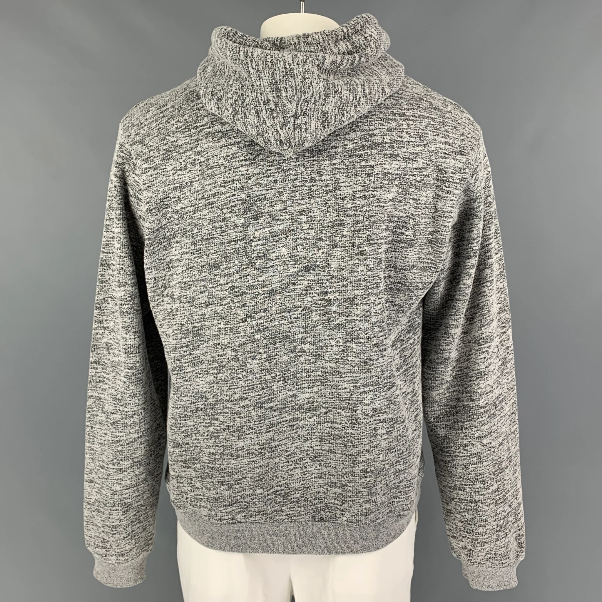 JOHN ELLIOTT Size XL Grey Heather Cotton / Polyester Hooded Sweatshirt - Image 3