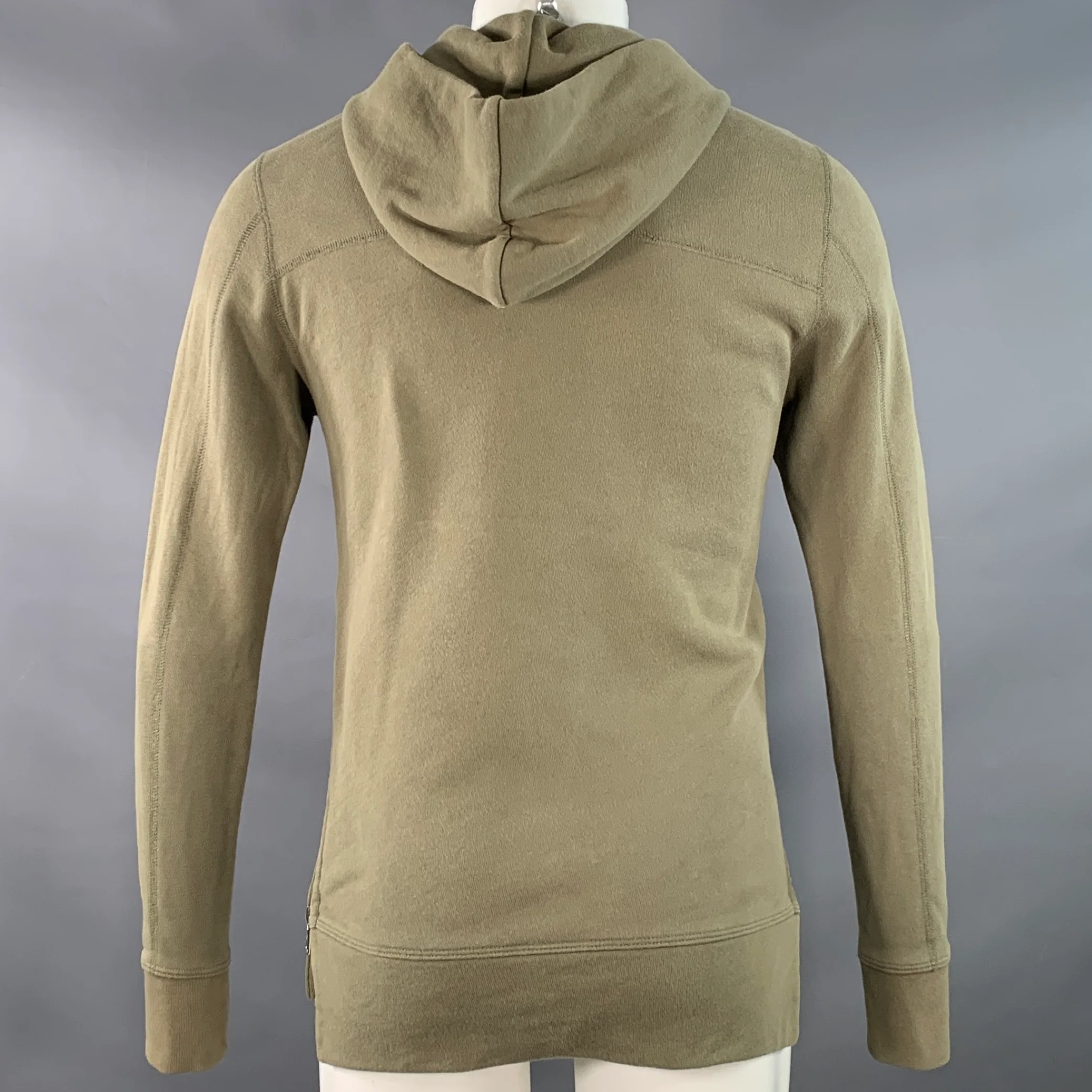 JOHN ELLIOTT Size XS Green Cotton Hoodie Sweatshirt - Image 4