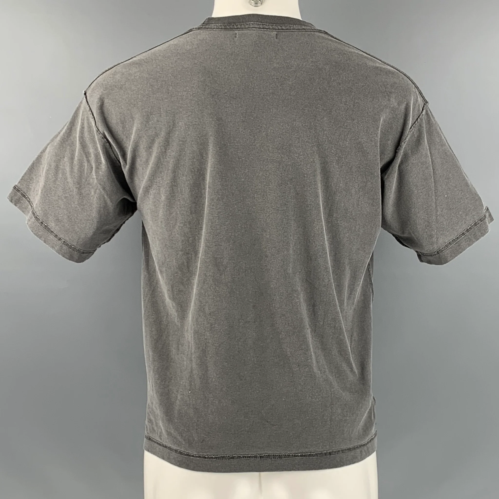 JOHN ELLIOTT Size XS Grey Cotton Short Sleeve Shirt - Image 3