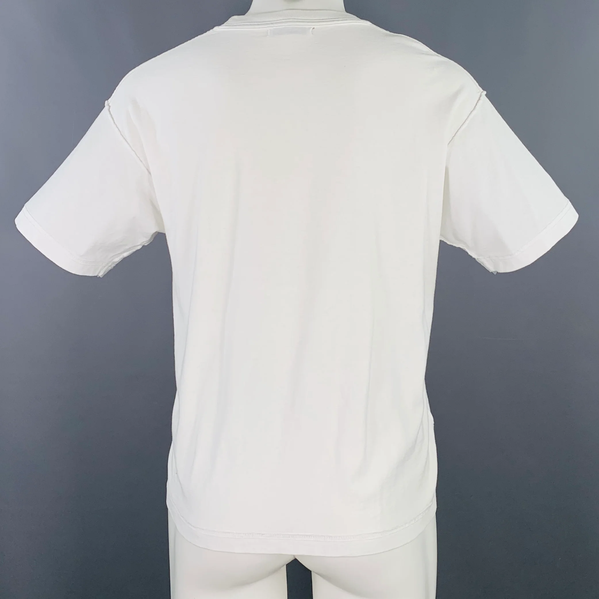 JOHN ELLIOTT Size XS White Cotton Reverse Seams T-shirt - Image 3