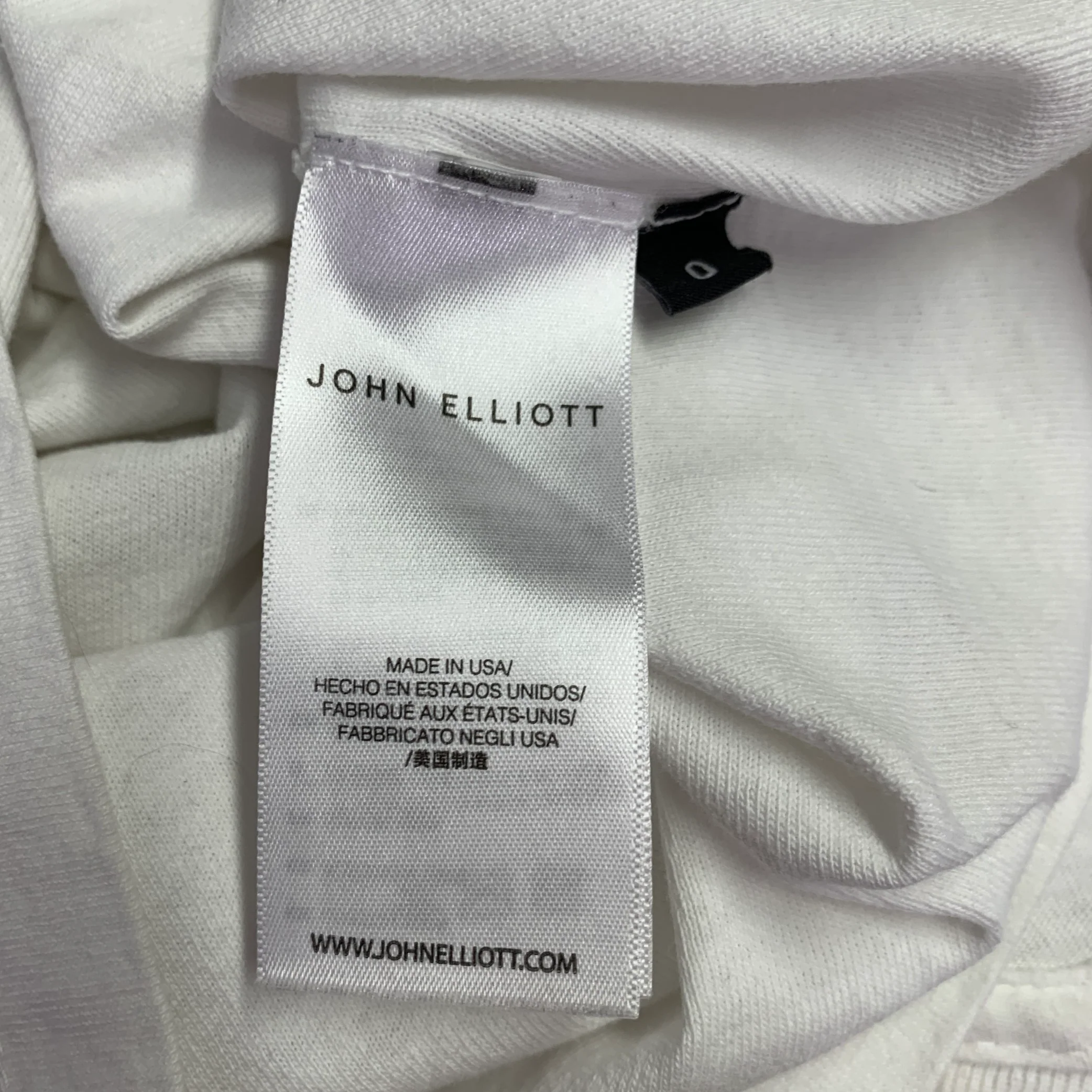 JOHN ELLIOTT Size XS White Cotton Reverse Seams T-shirt - Image 6