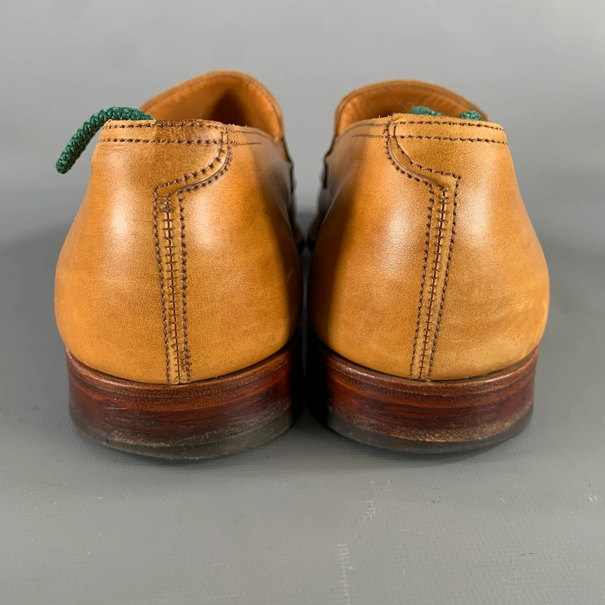 JOHN LOBB Size 9.5 Tan Leather Tassels Loafers - Image 3