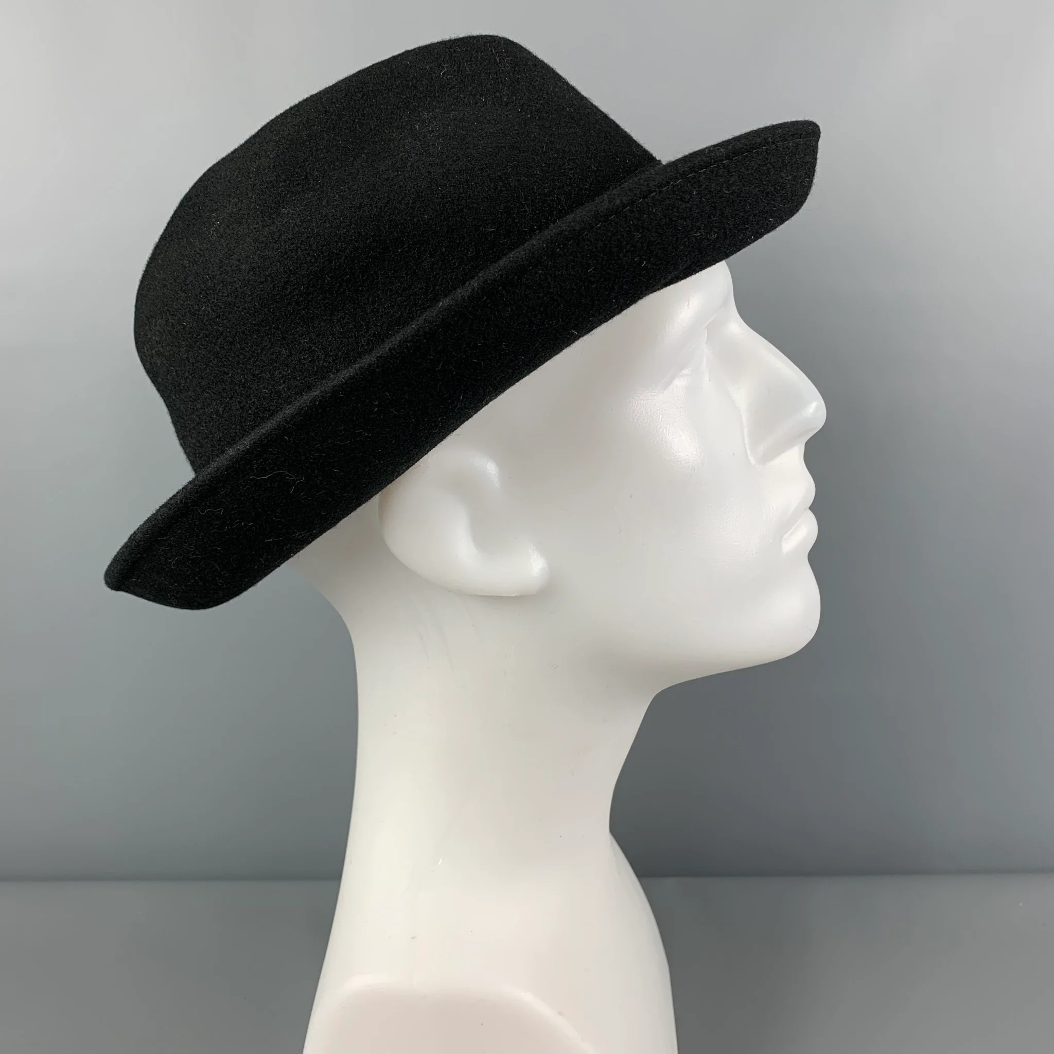 JOHN RICHMOND Black Wool Felt Razor Blade Hat - Image 3