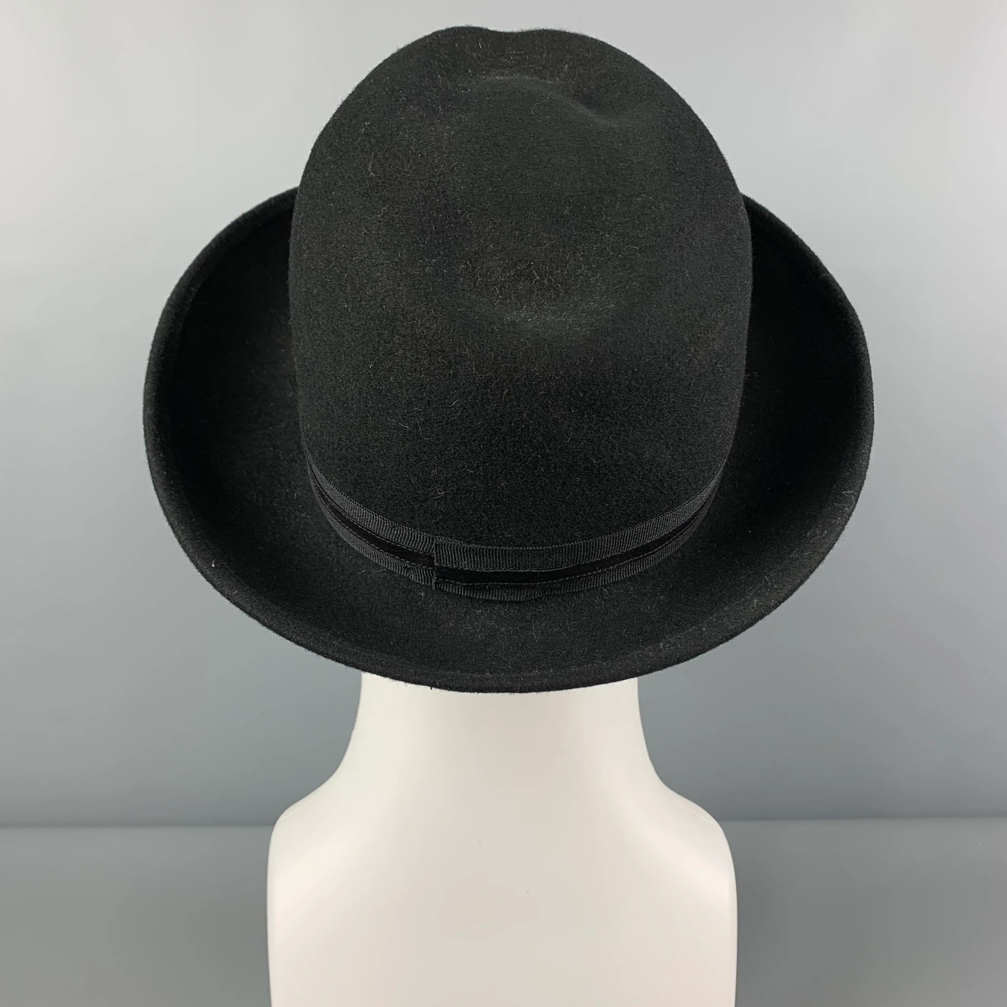 JOHN RICHMOND Black Wool Felt Razor Blade Hat - Image 4