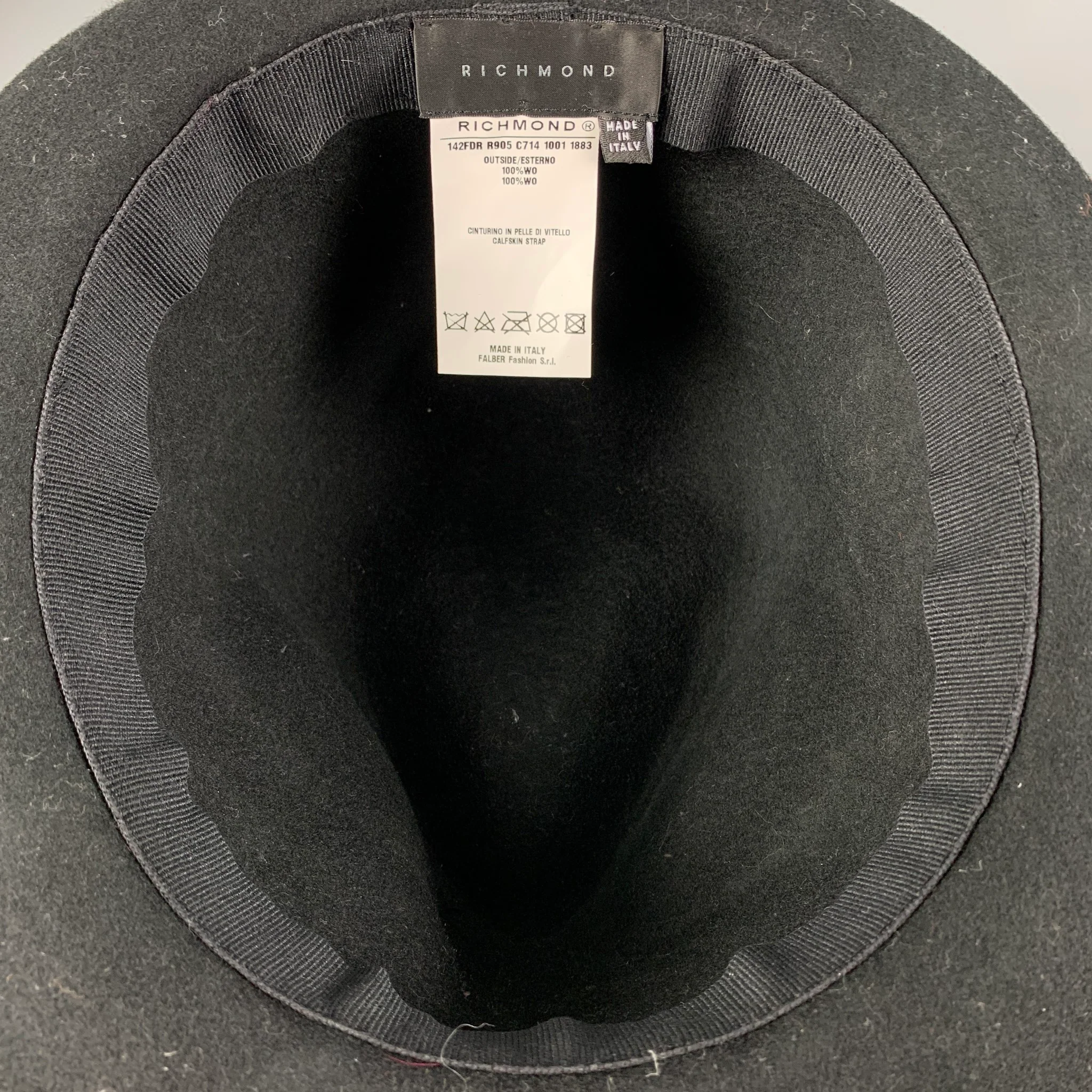 JOHN RICHMOND Black Wool Felt Razor Blade Hat - Image 6