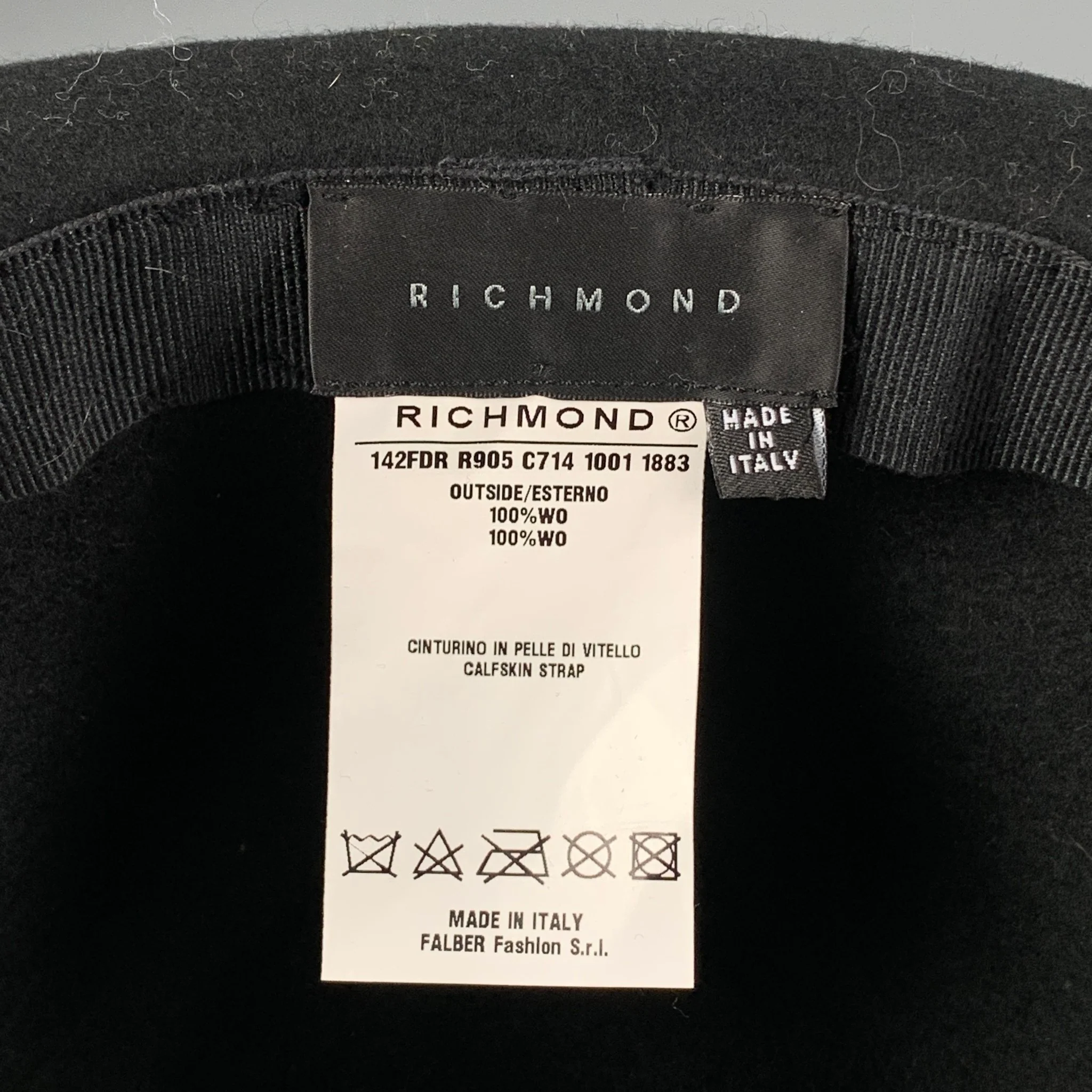 JOHN RICHMOND Black Wool Felt Razor Blade Hat - Image 7