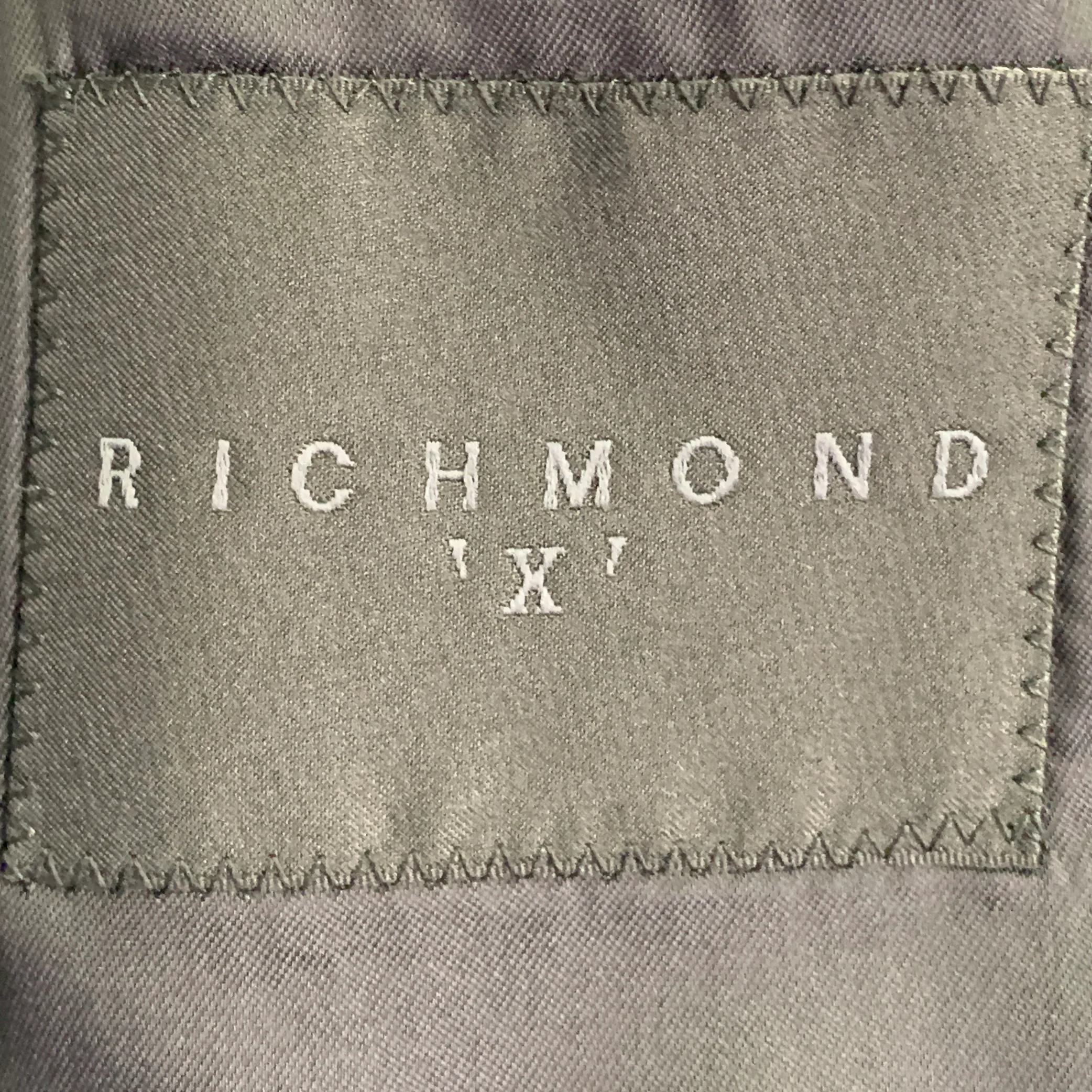 JOHN RICHMOND Size 38 Black Nailhead Wool Blend Notch Lapel Sport Coat - Image 8
