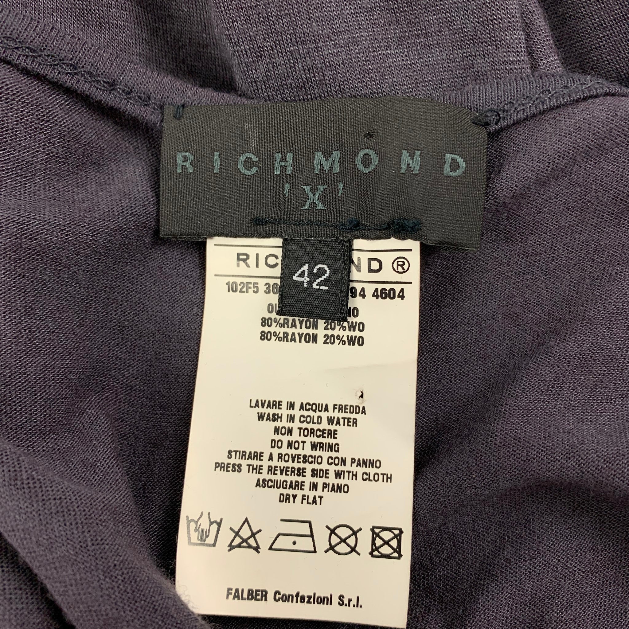 JOHN RICHMOND Size 6 Purple Rayon Wool Safety Pin Tank Dress - Image 5