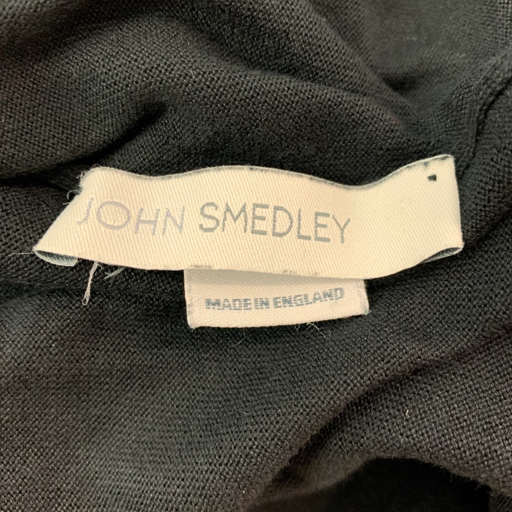 JOHN SMEDLEY Size S Black Cotton Turtleneck Pullover - Image 4
