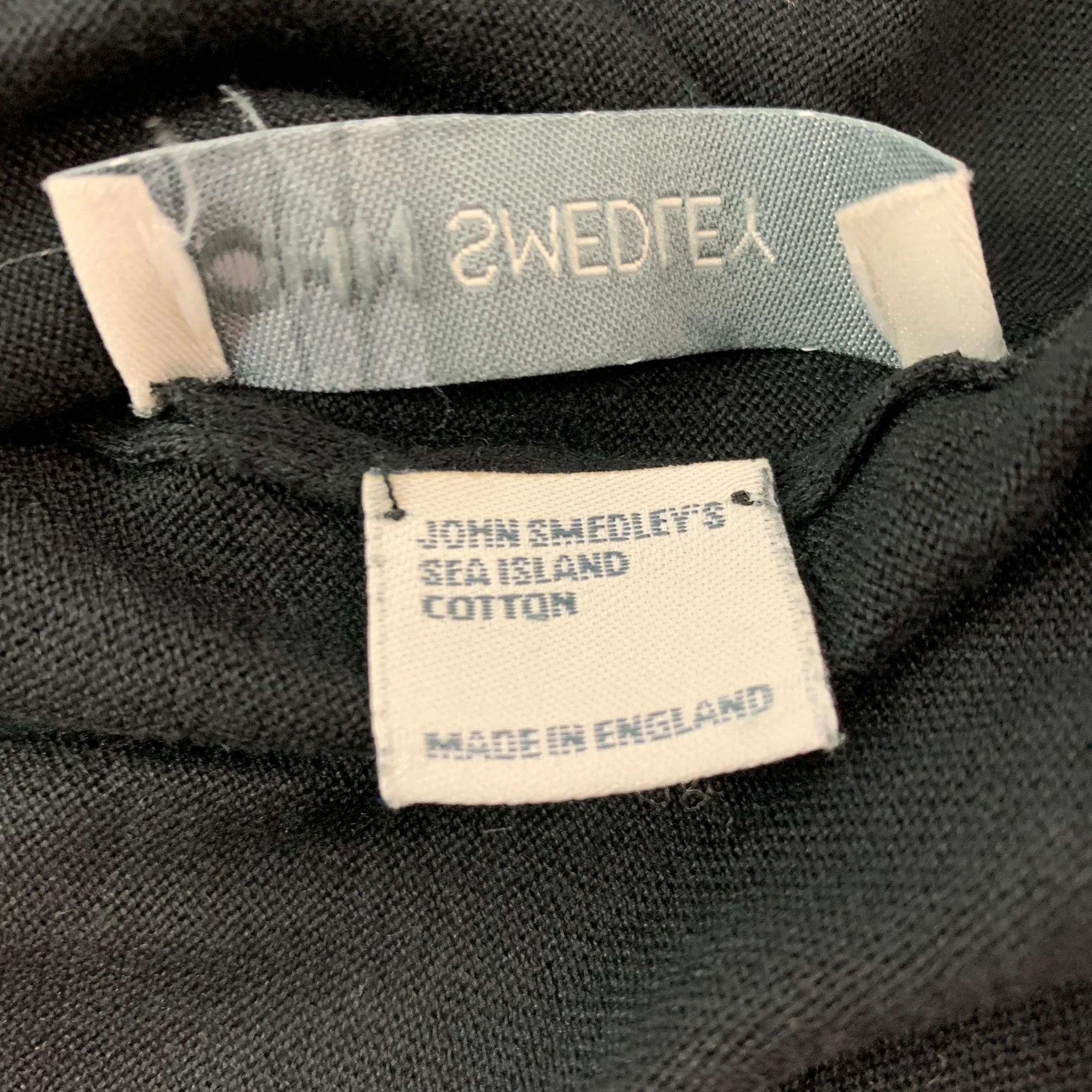 JOHN SMEDLEY Size S Black Cotton Turtleneck Pullover - Image 5