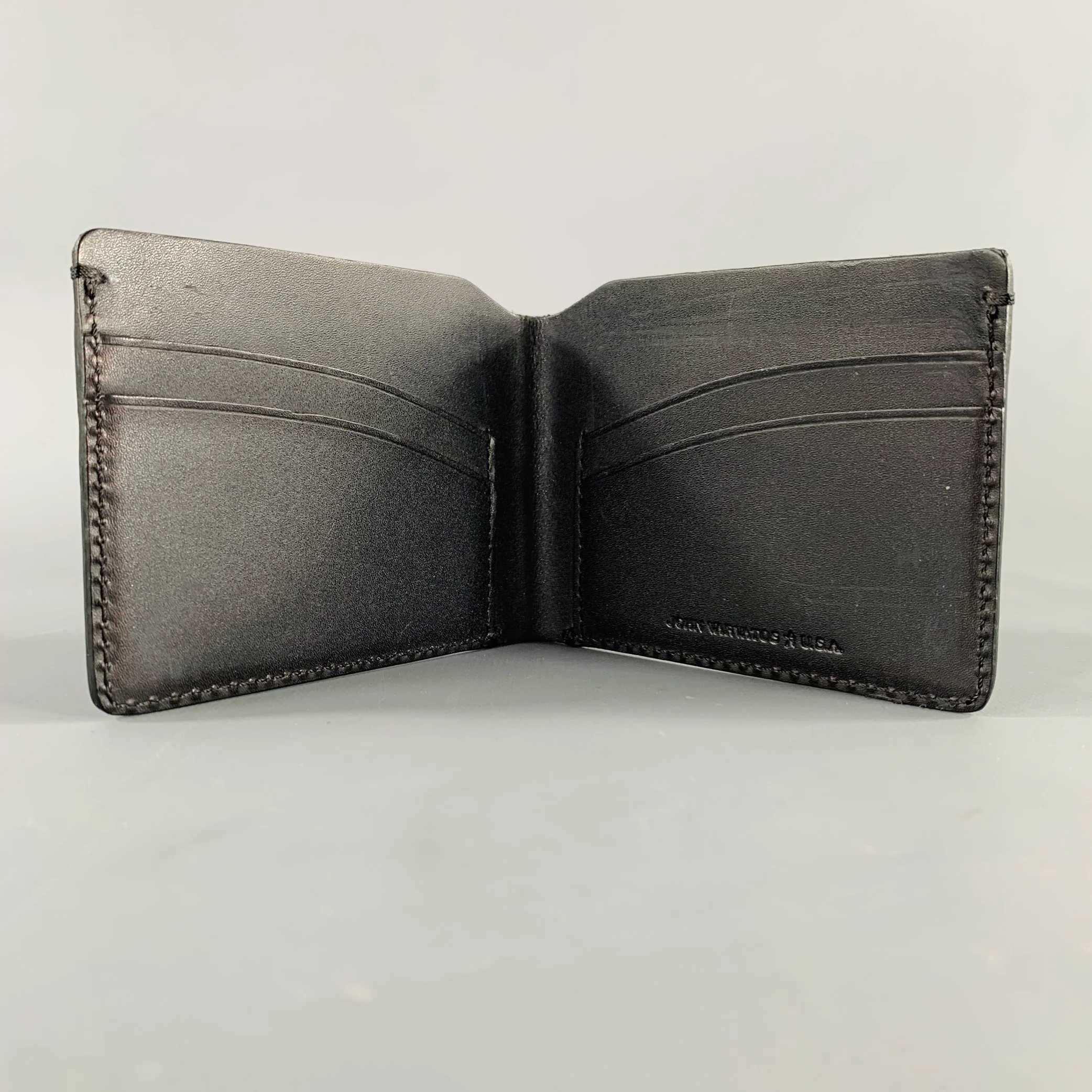 JOHN VARVATOS Black Leather Bifold Wallet - Image 4
