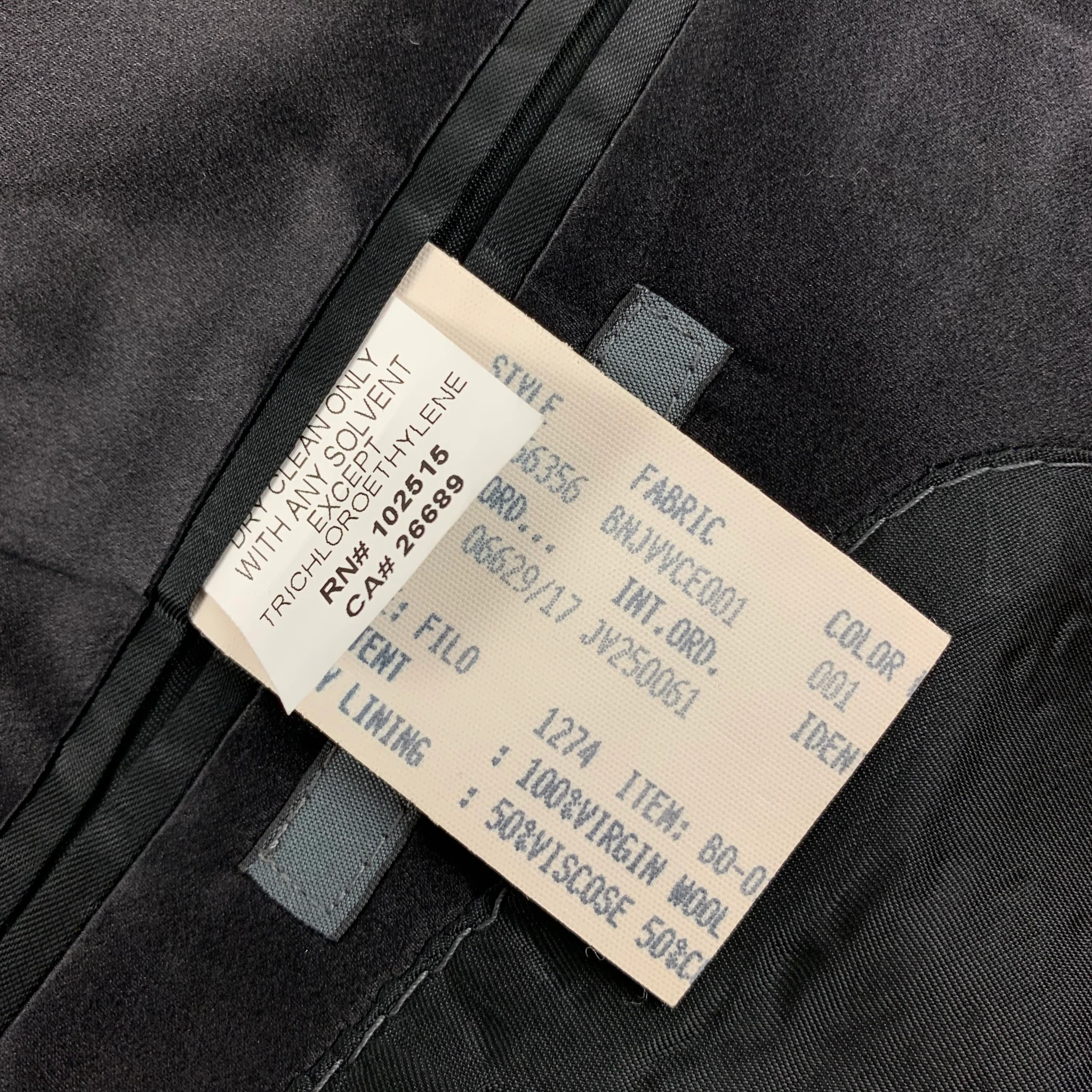JOHN VARVATOS Size 38 Black Wool Tuxedo Sport Coat - Image 6