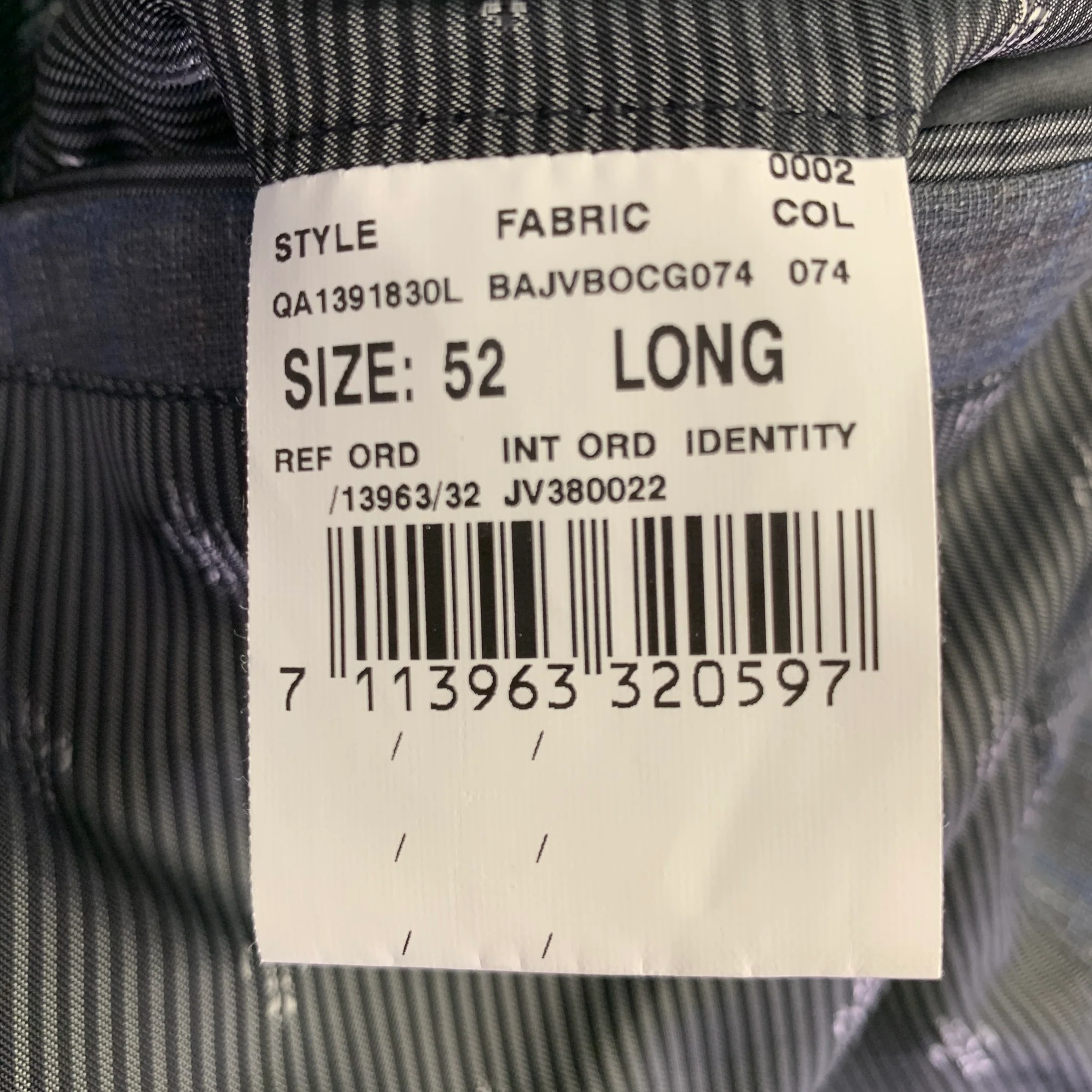 JOHN VARVATOS Size 42 Grey Blue Wool Linen Single Breasted Suit - Image 10