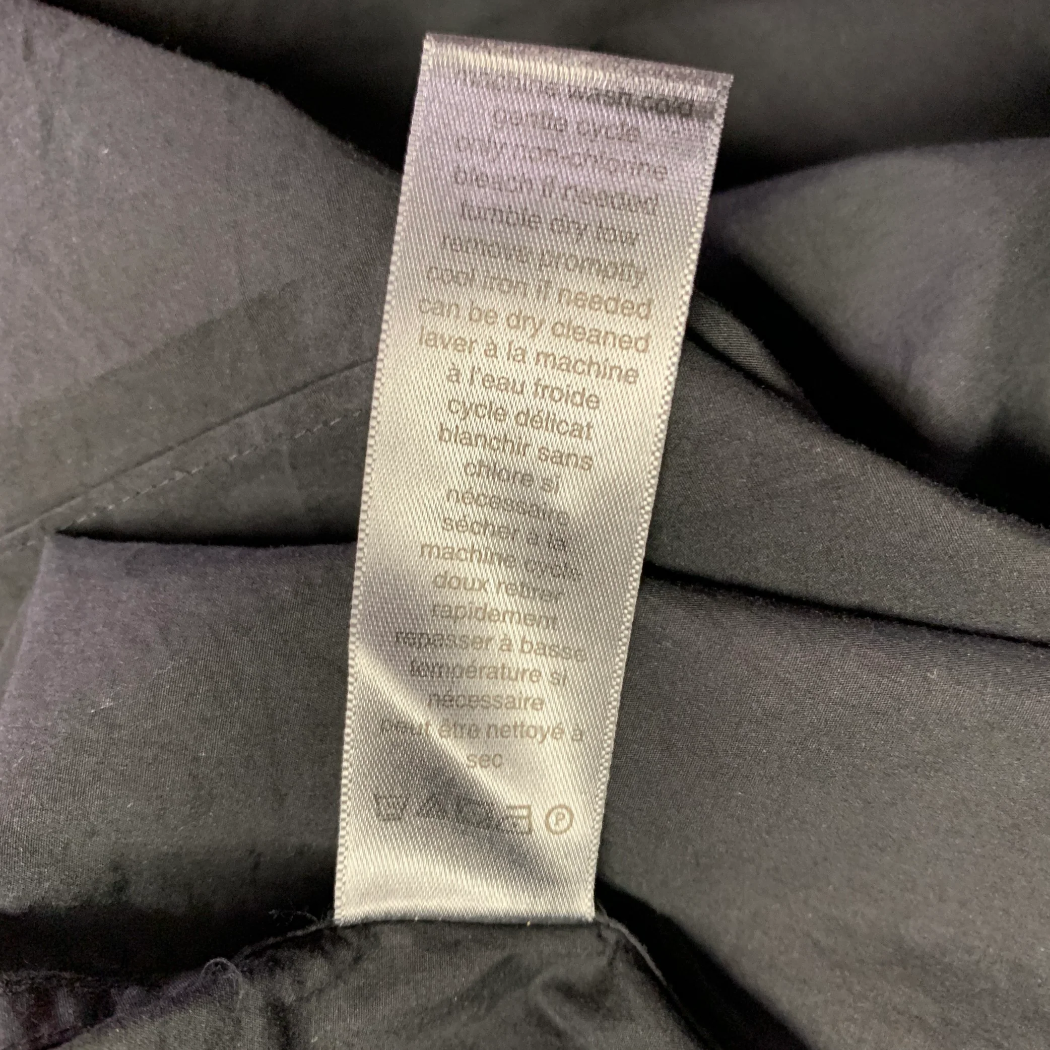 JOHN VARVATOS Size L Black Cotton Roll Tabs One Pocket Long Sleeve Shirt - Image 7