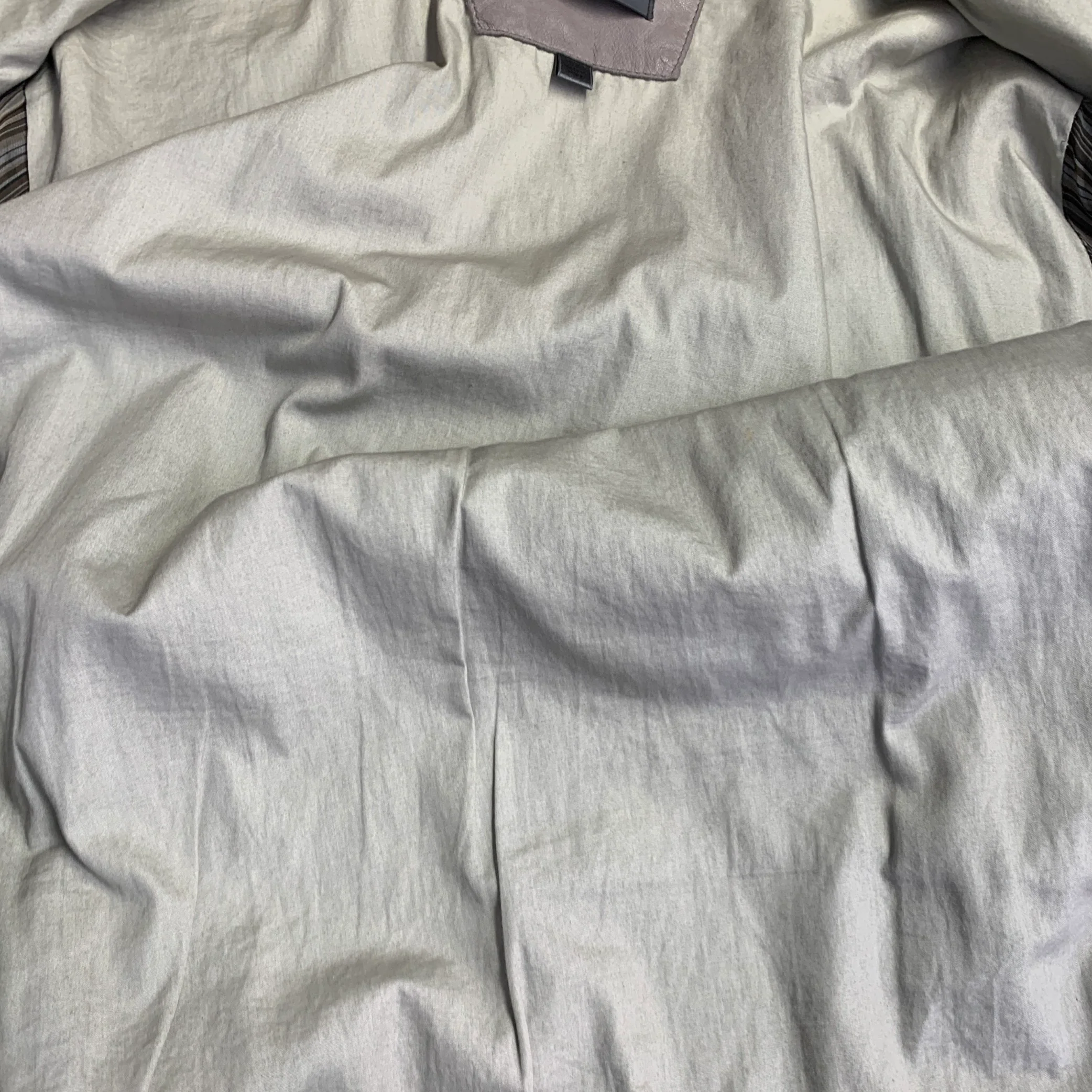 JOHN VARVATOS Size L Grey Leather Zip Up Moto Racer Jacket - Image 15