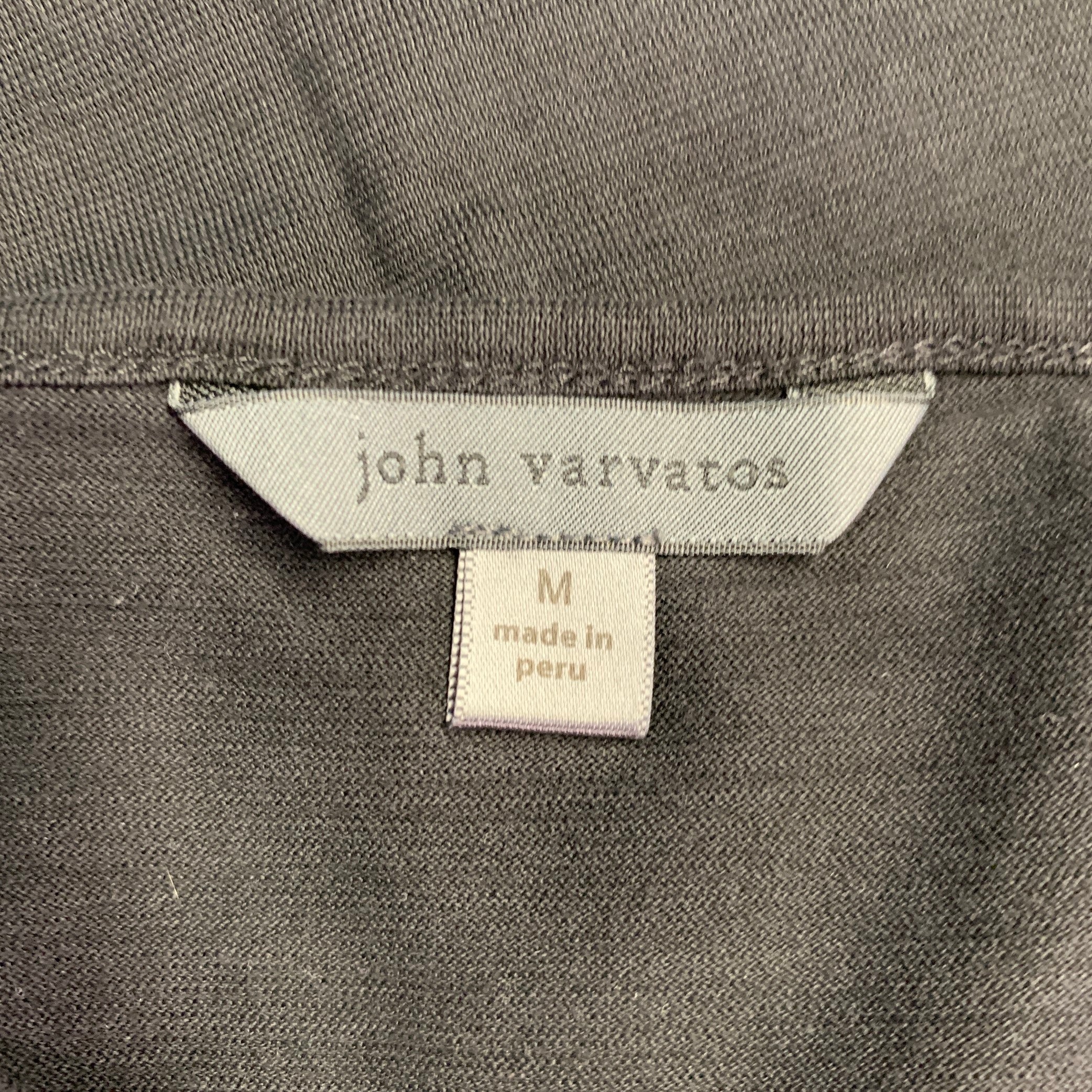 JOHN VARVATOS Size M Black Cotton Jersey Short Sleeve T-shirt - Image 4