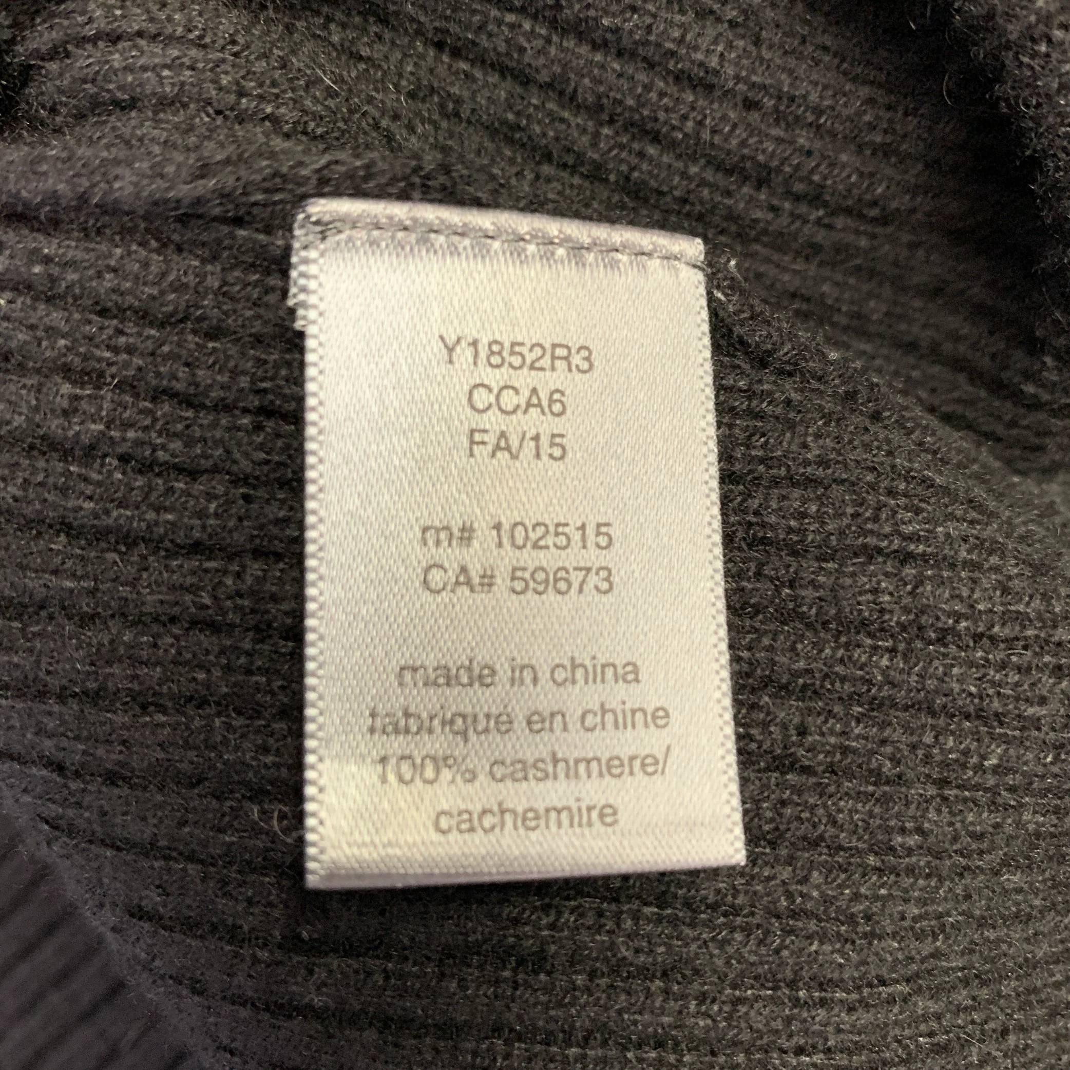 JOHN VARVATOS Size S Black White Heather Cashmere Turtleneck Sweater - Image 5