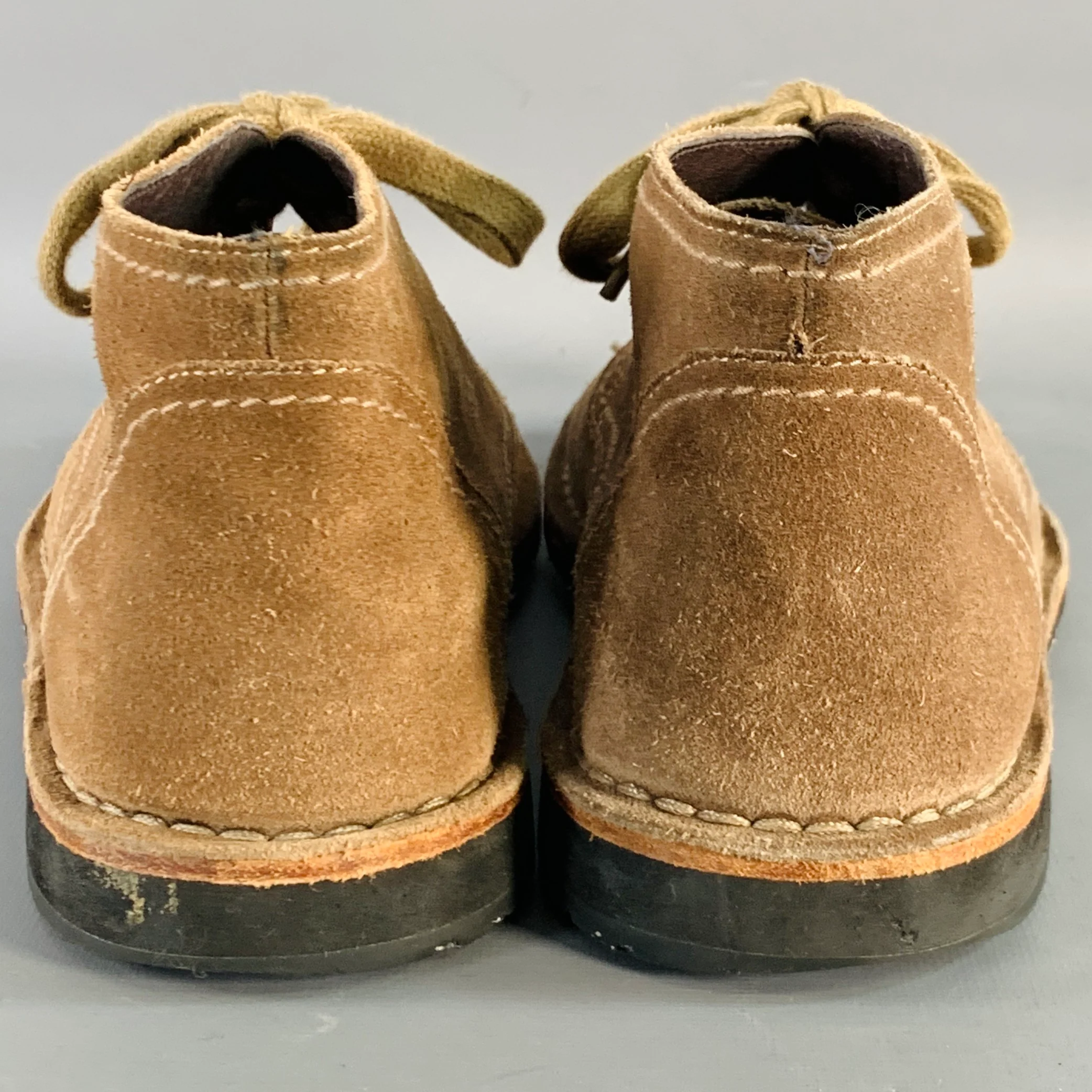 JOHN VARVATOS STAR USA Size 10 Brown Suede Moccasin Lace-Up Boots - Image 3