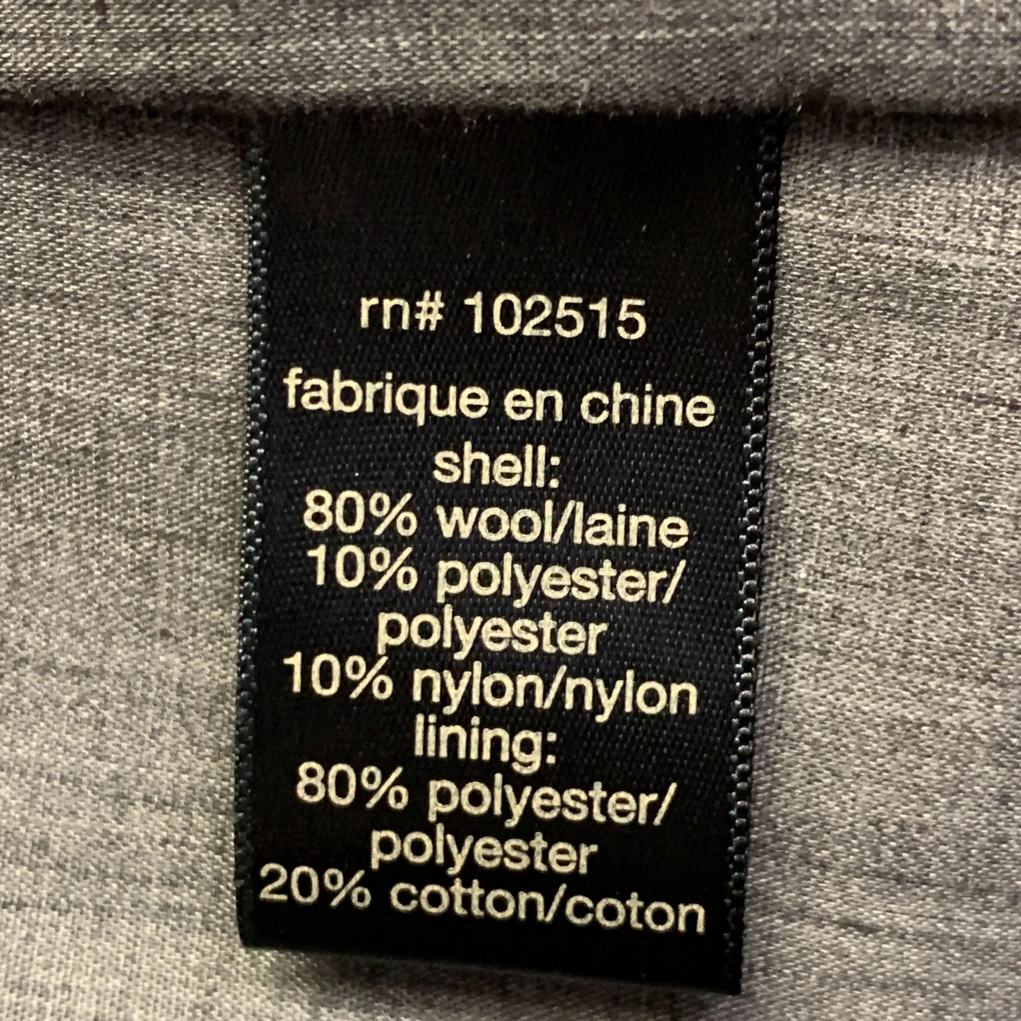 JOHN VARVATOS STAR USA Size 42 Grey Charcoal Herringbone Wool Blend Sport Coat - Image 8