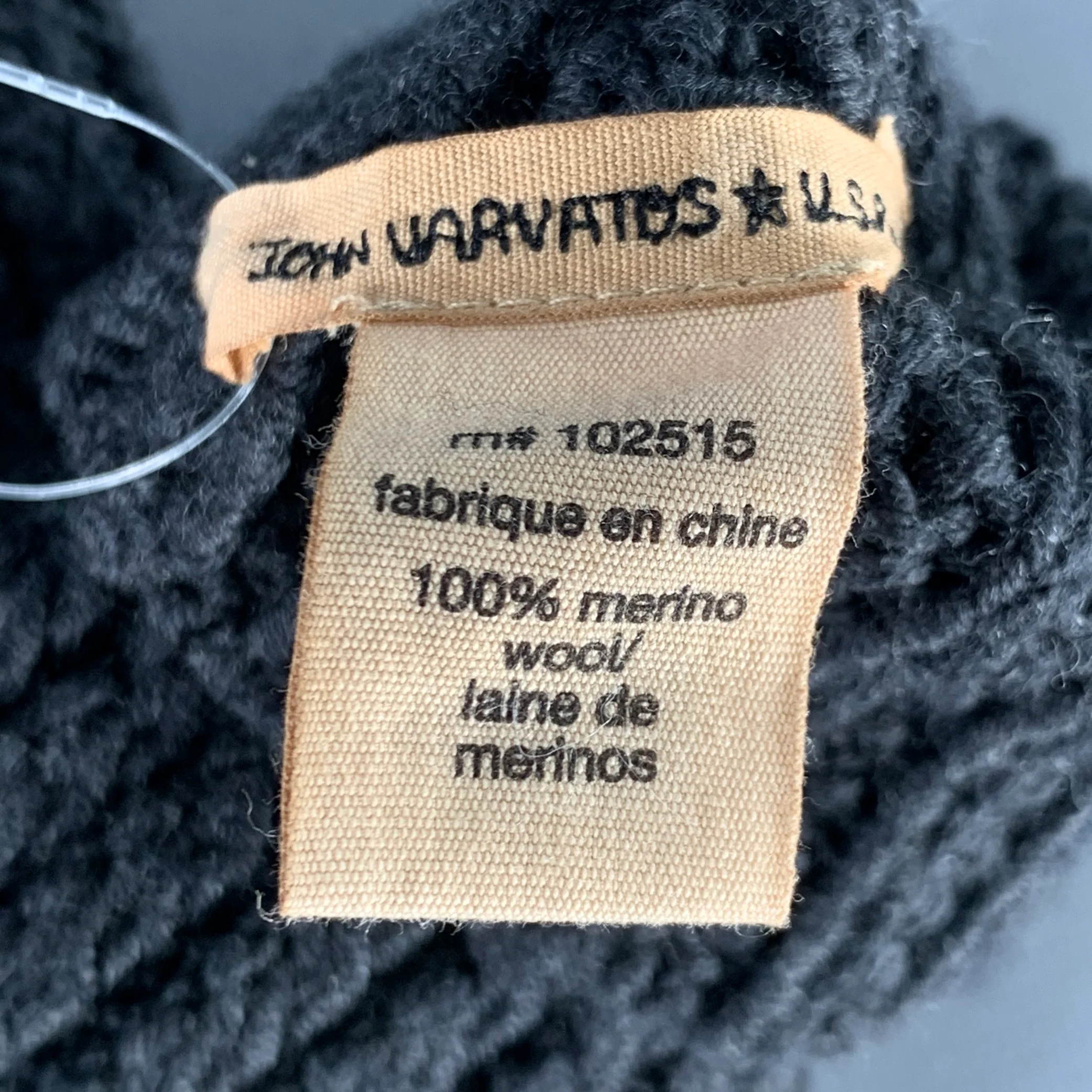 JOHN VARVATOS * U.S.A. Grey Knit Merino Wool Arm Warmers Fingerless Gloves - Image 4
