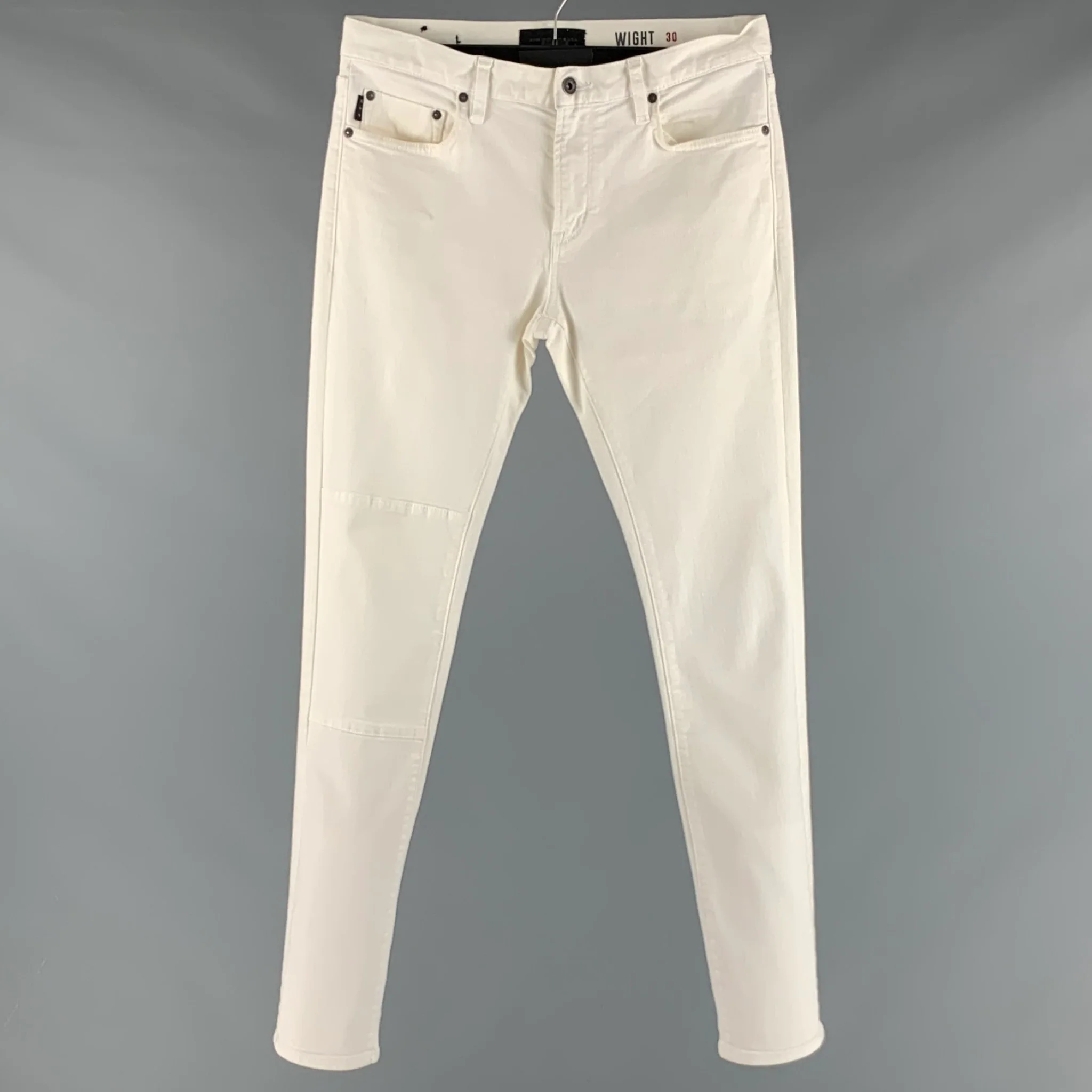 JOHN VARVATOS * U.S.A. Size 30 Off White Cotton Polyester Jeans