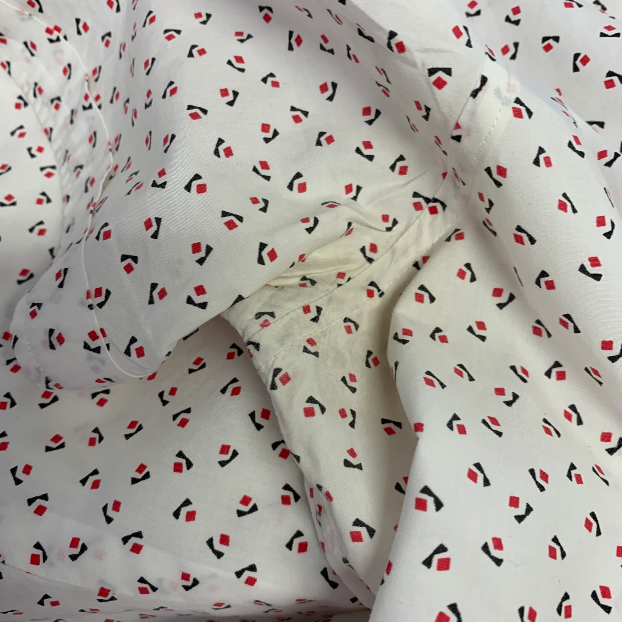 JOHN VARVATOS * U.S.A. Size XL White Black Red Graphic Short Sleeve Shirt - Image 7