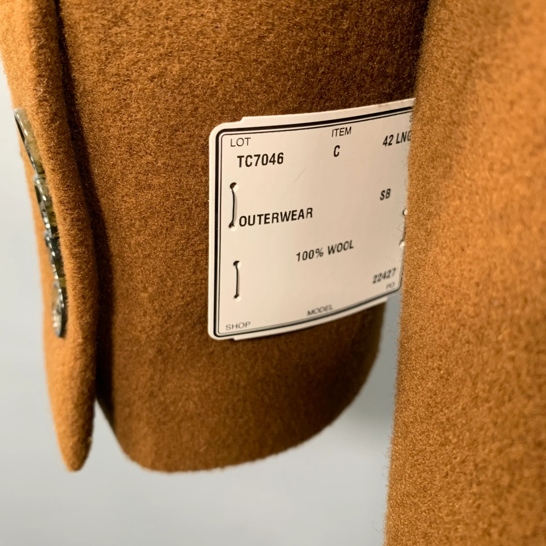 JoS. A. BANK Size 42 Brown Wool Single Breasted Coat - Image 4