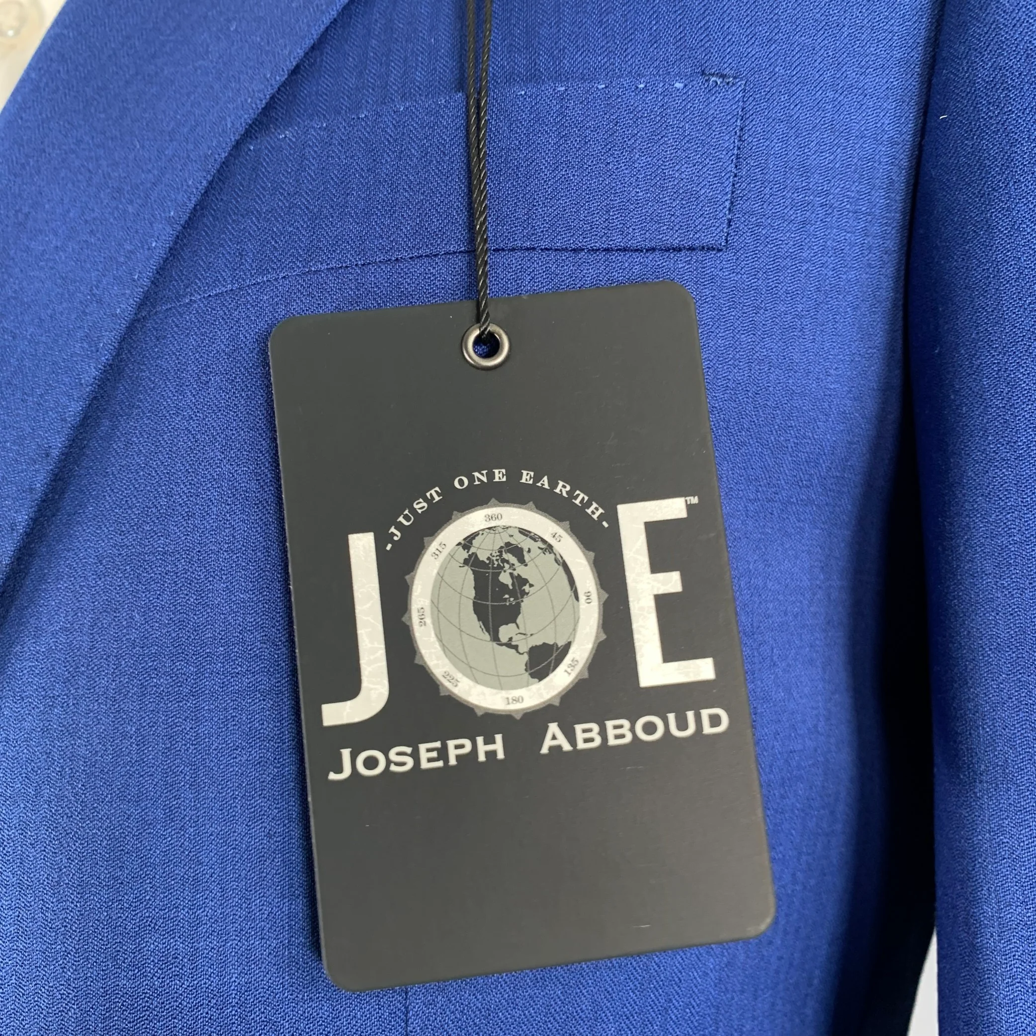 JOSEPH ABBOUD Size 40 Blue Wool Blend Single Breasted Suit - Image 2