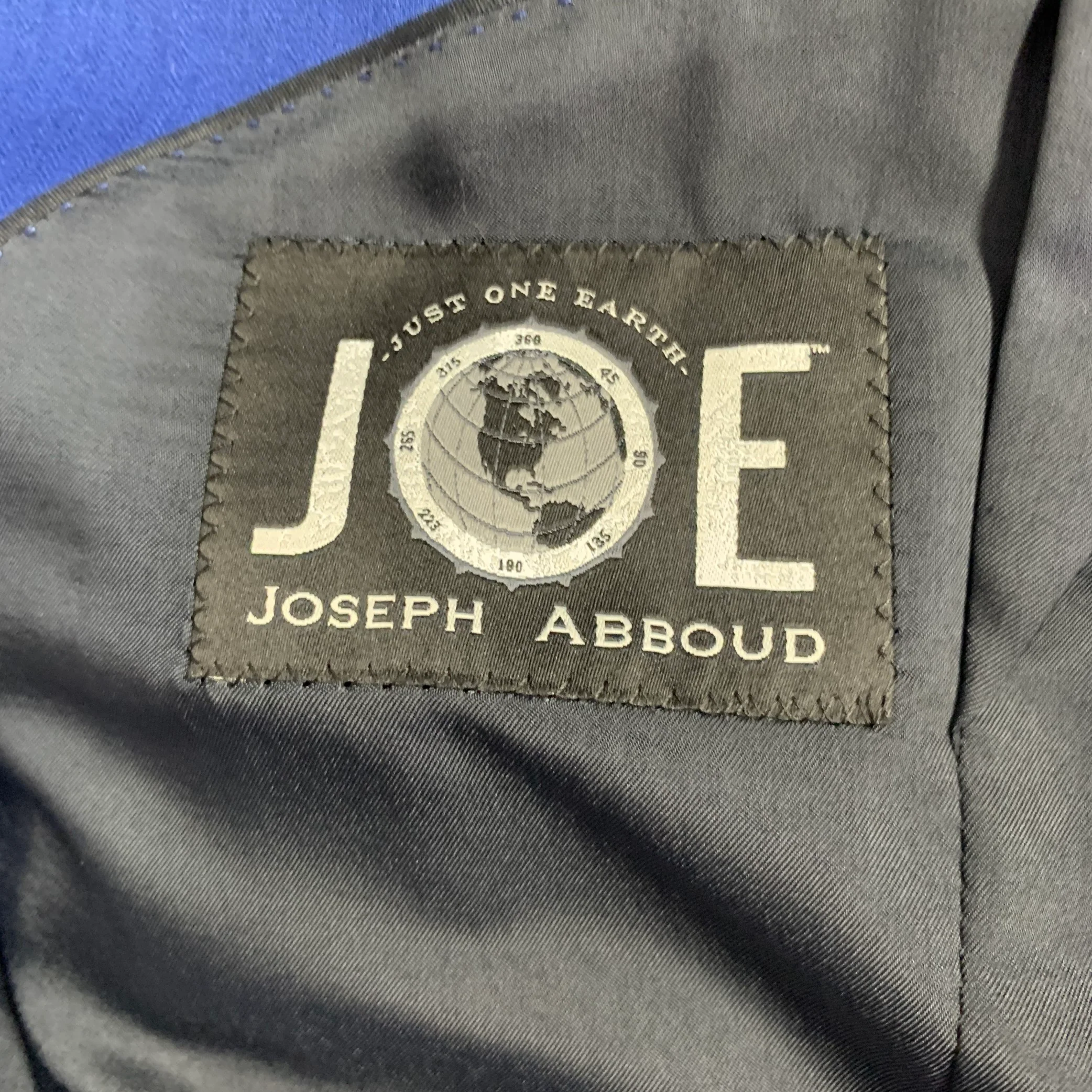 JOSEPH ABBOUD Size 40 Blue Wool Blend Single Breasted Suit - Image 9