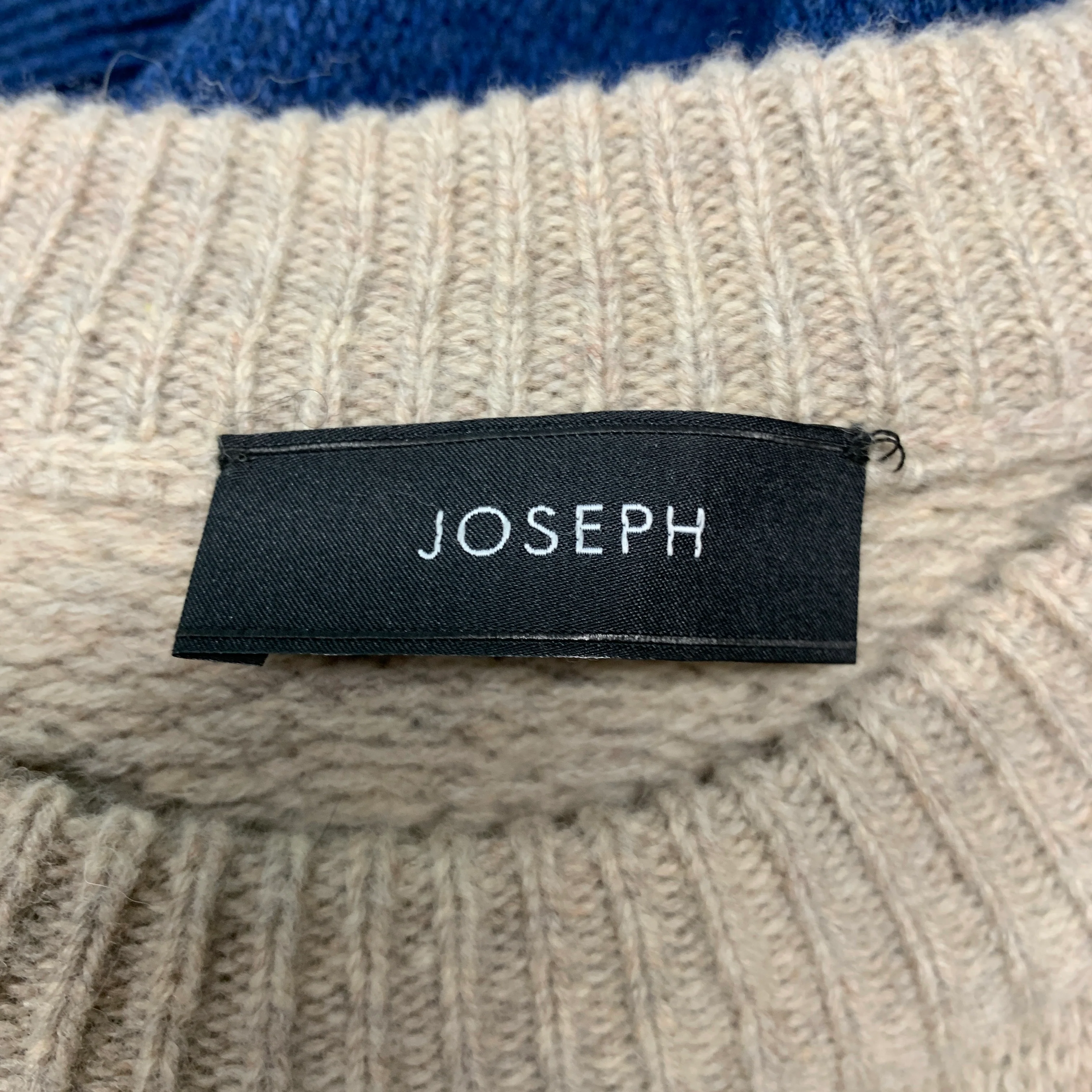 JOSEPH Size M Grey Blue Fair Isle Wool Crew-Neck Sweater - Image 7