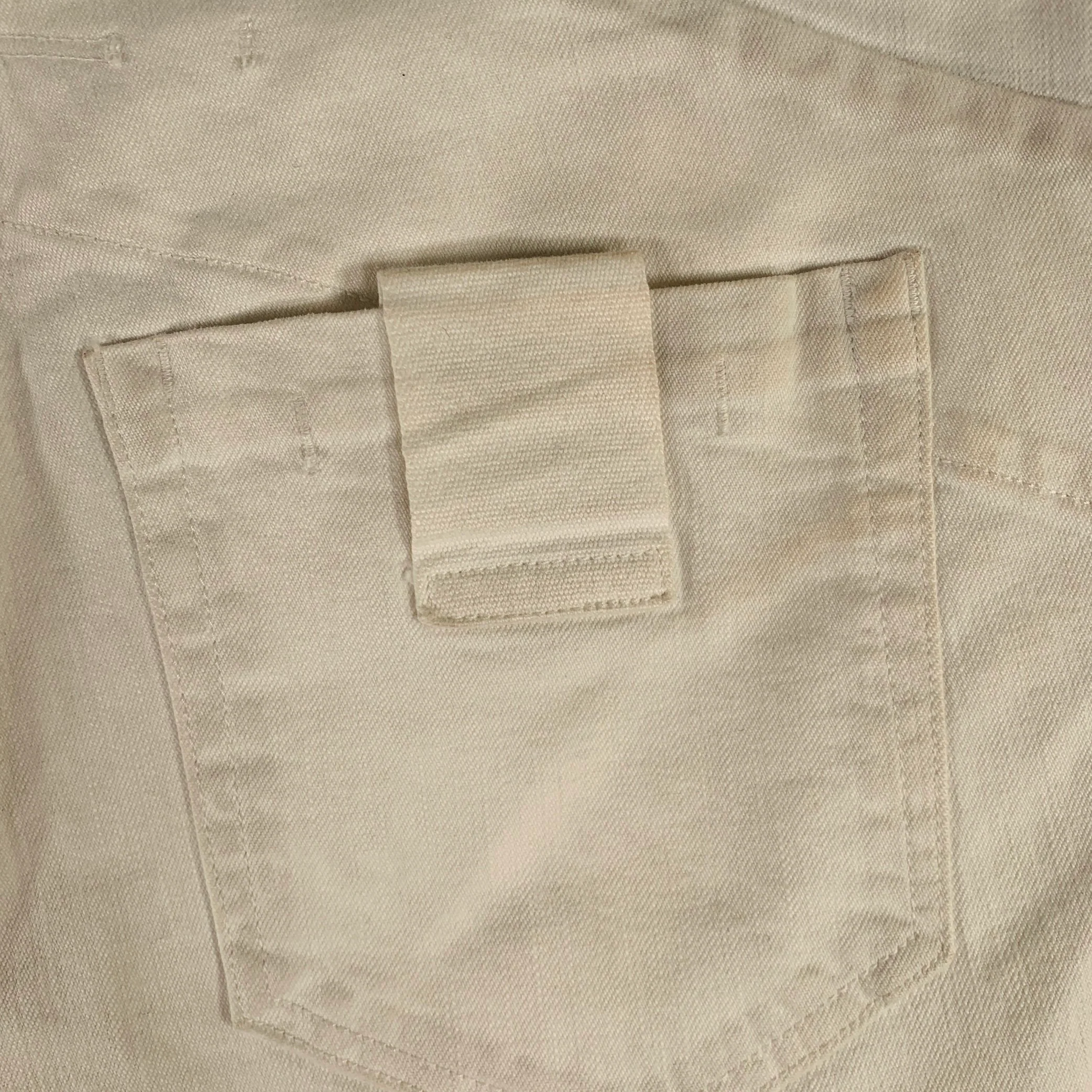 JULIUS JAPAN SS16 Size M White Grey Abstract Cotton Blend Zip Fly Casual Pants - Image 4