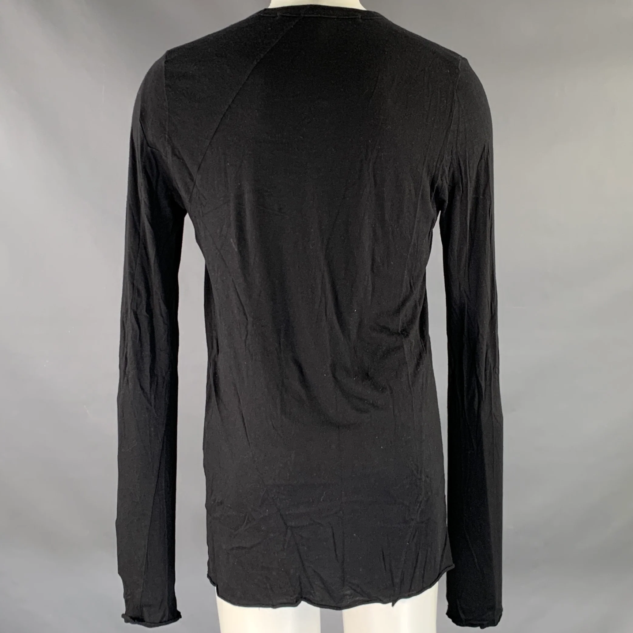 JULIUS Size S Black Cotton Cashmere Rayon Oversized Pullover - Image 3