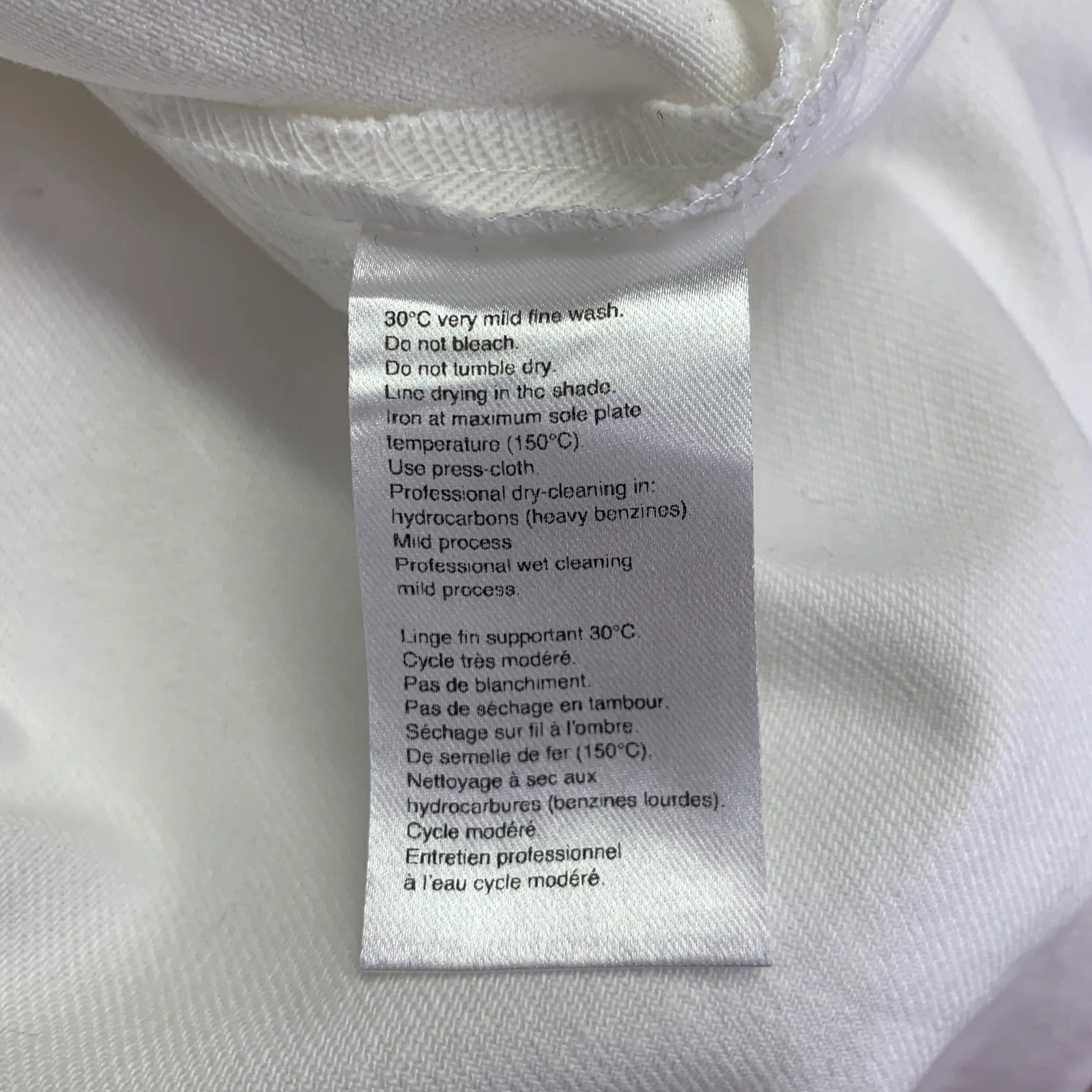 JUNRED Size M White Cotton Raw Edge Oversized Shirt Jacket - Image 7
