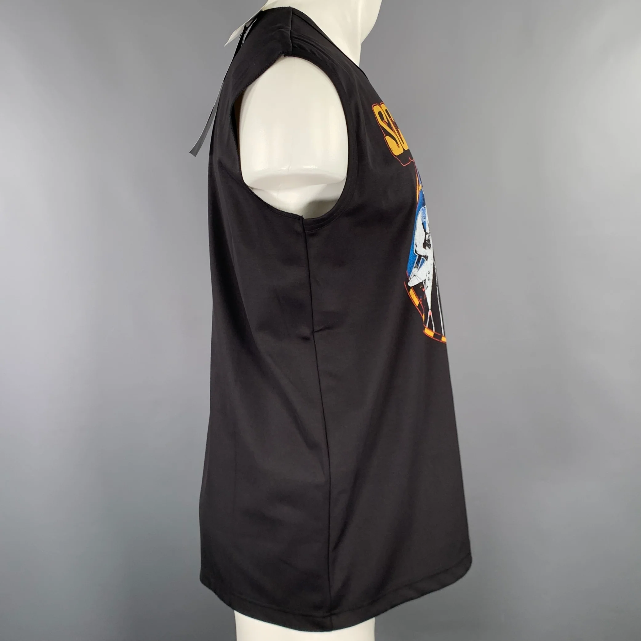 JUNYA WATANABE 2022 Size S Black Rock Concert Cotton Sleeveless T-shirt - Image 3