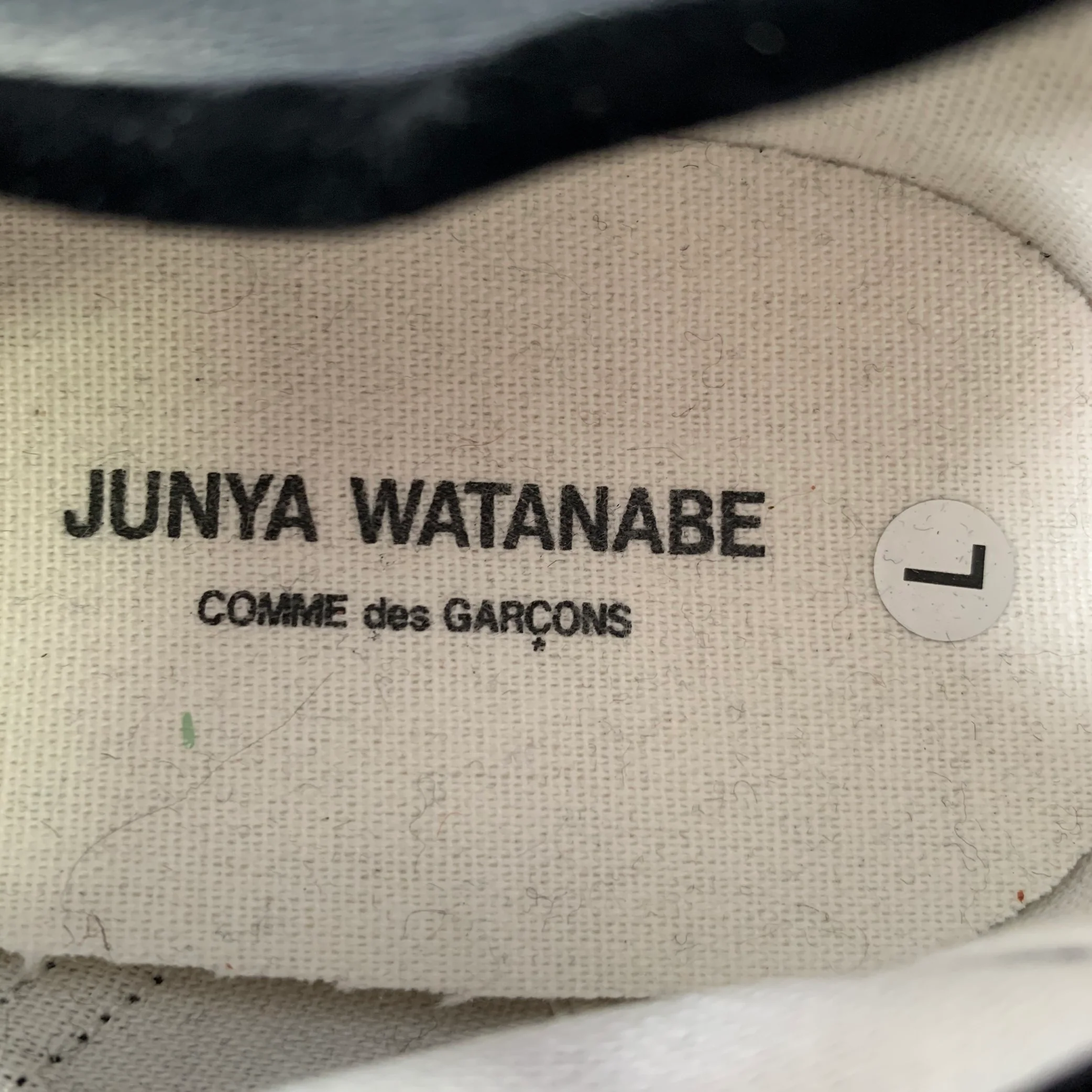 JUNYA WATANABE Size 9.5 Black Studded Leather Slip On Sneakers - Image 7