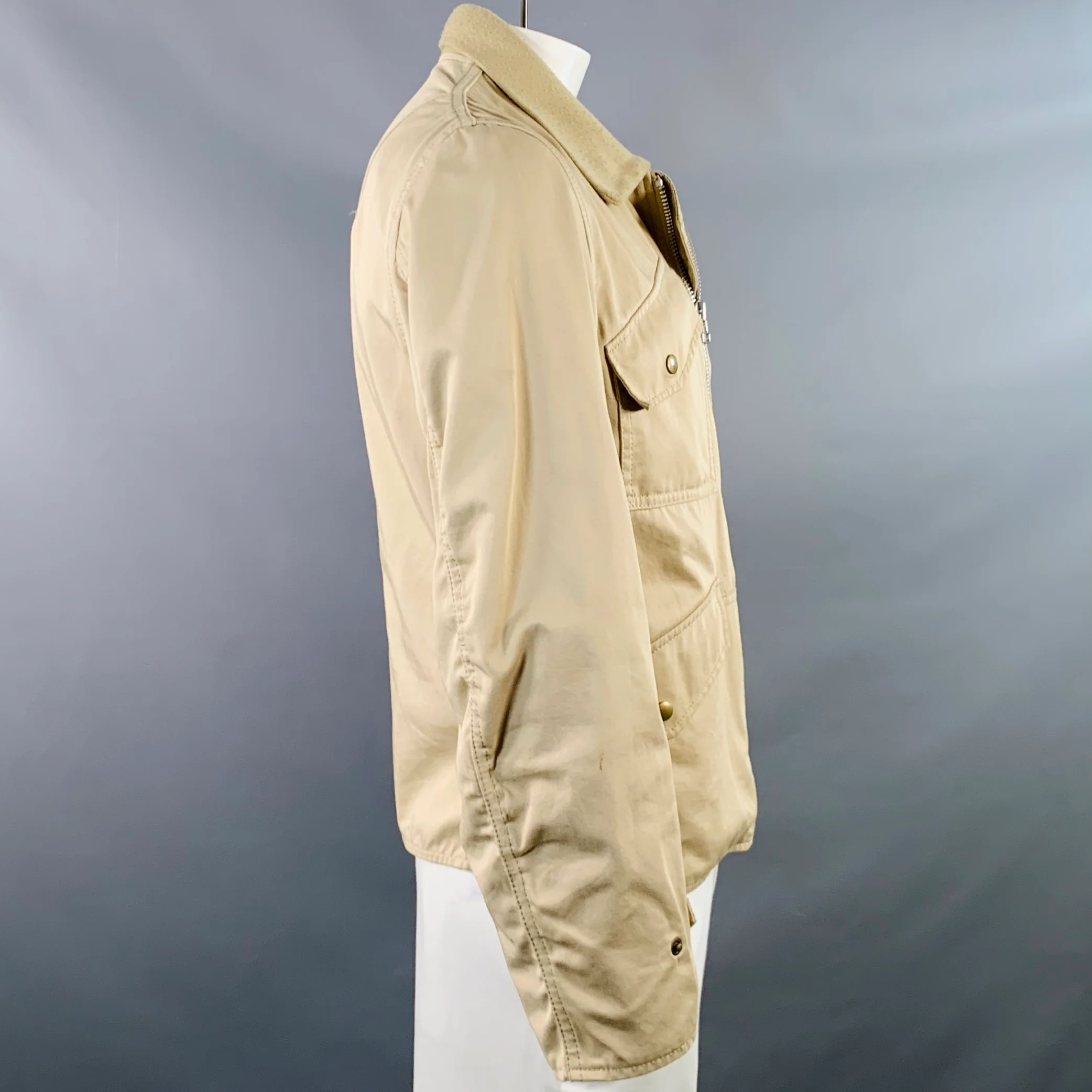 JUNYA WATANABE Size L Beige Twill Cotton Zip Up Jacket - Image 2