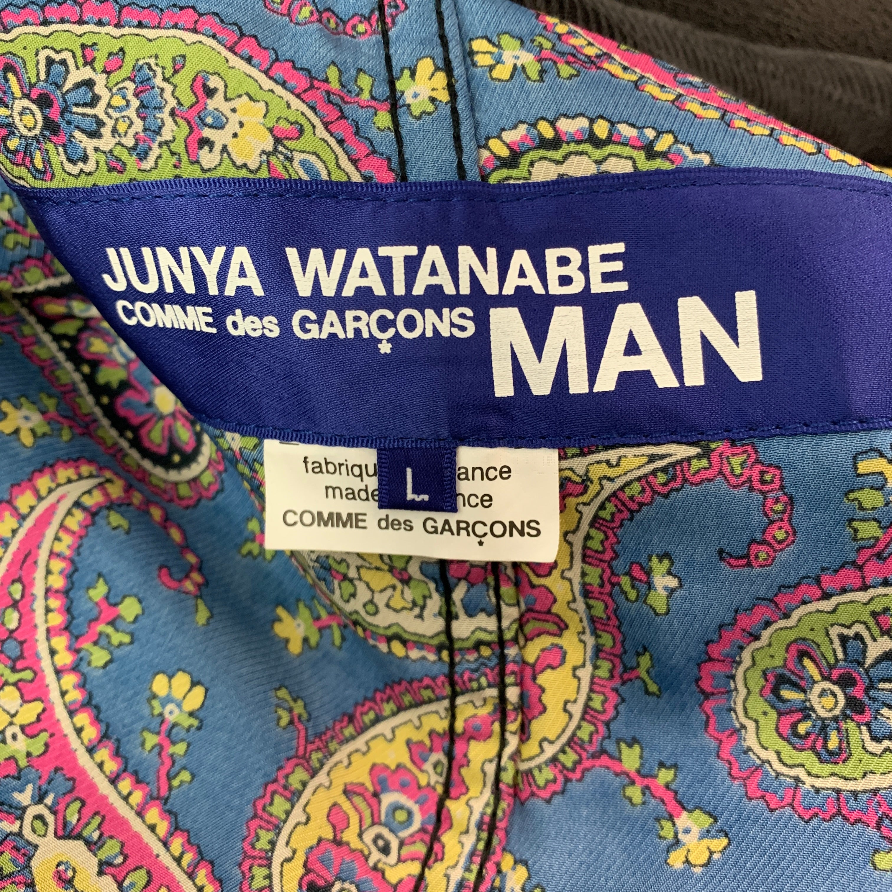 JUNYA WATANABE Size L Black Mixed Fabrics Cotton Worker Jacket - Image 5