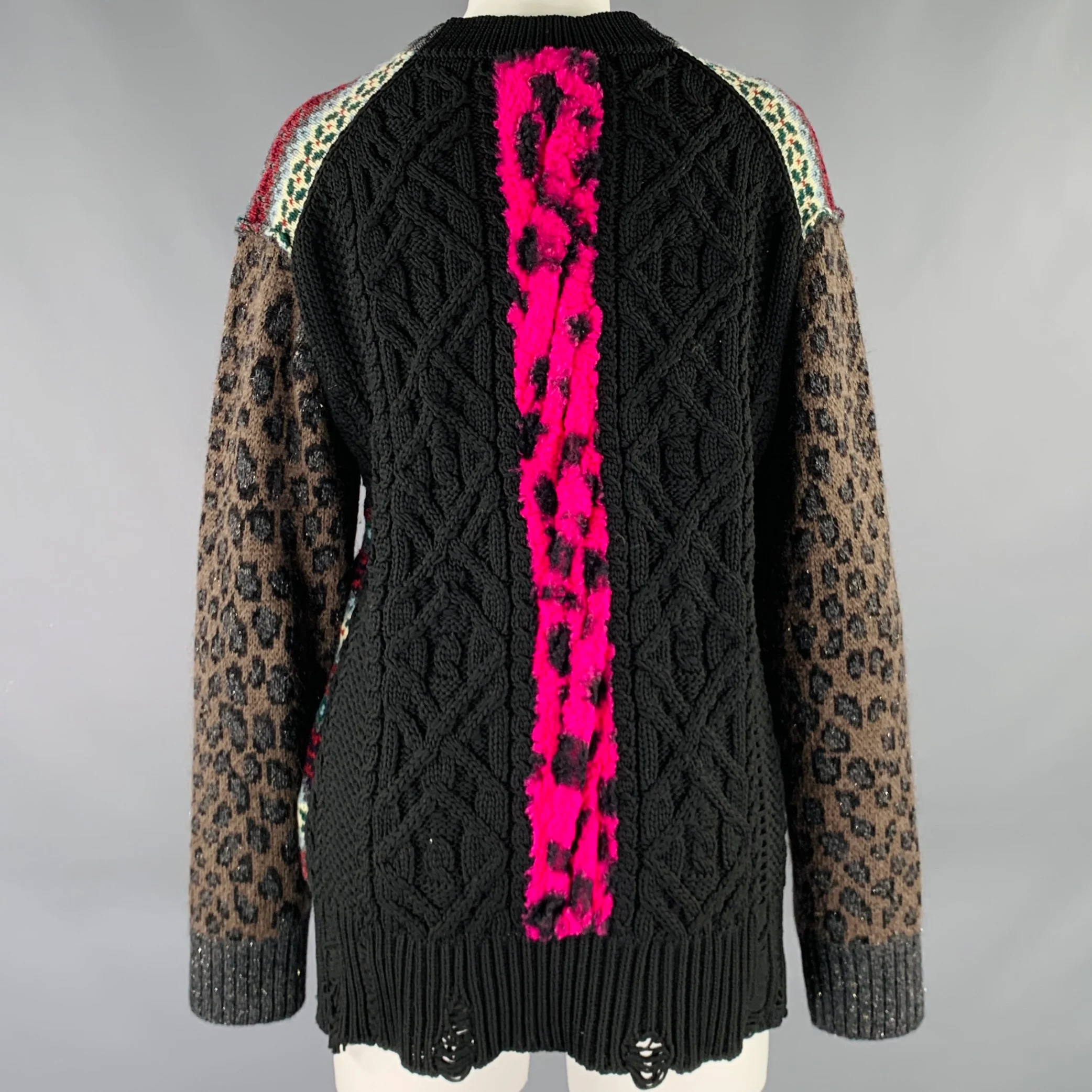 JUNYA WATANABE Size S Multi Color Wool Blend Mixed Patterns Sweater - Image 5