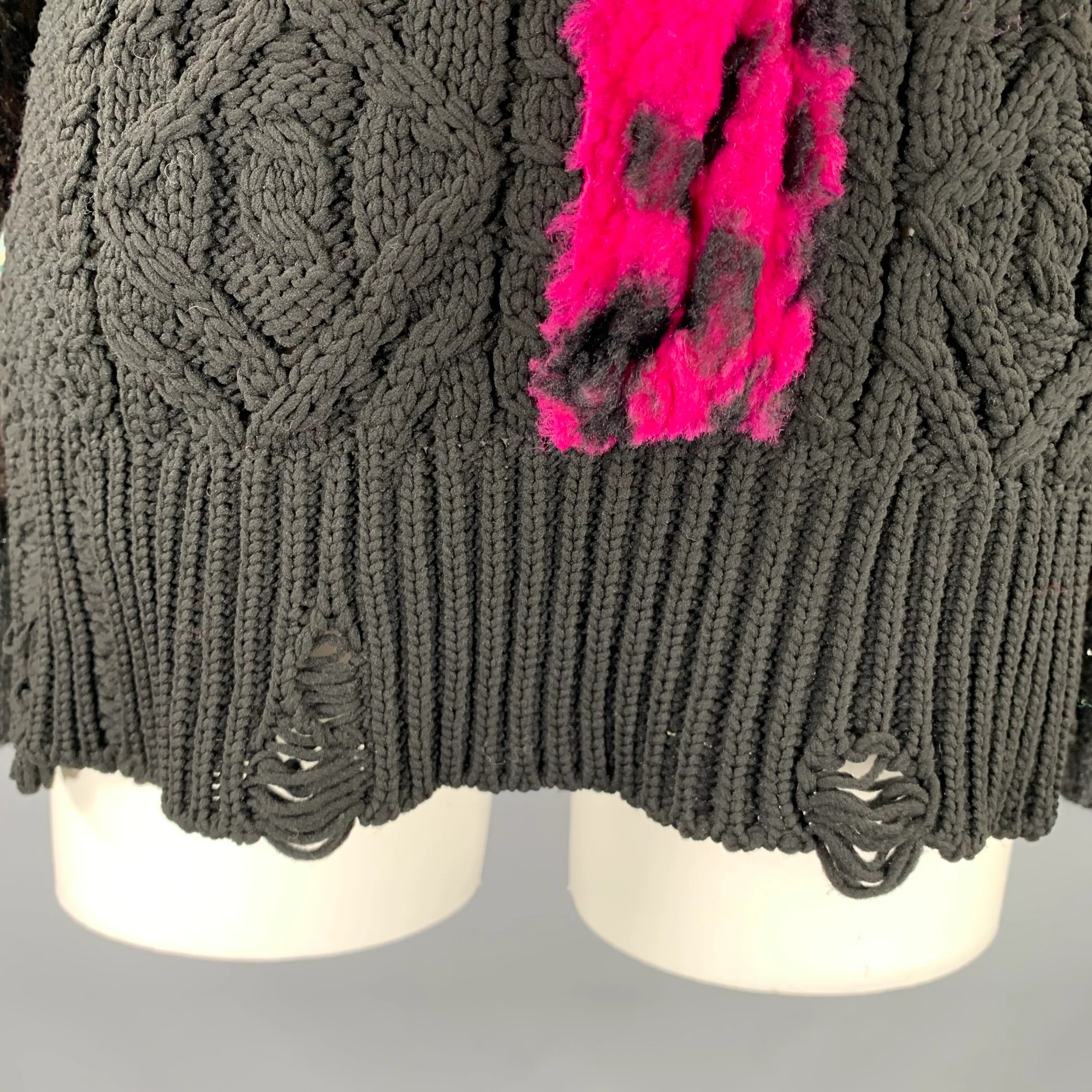 JUNYA WATANABE Size S Multi Color Wool Blend Mixed Patterns Sweater - Image 7