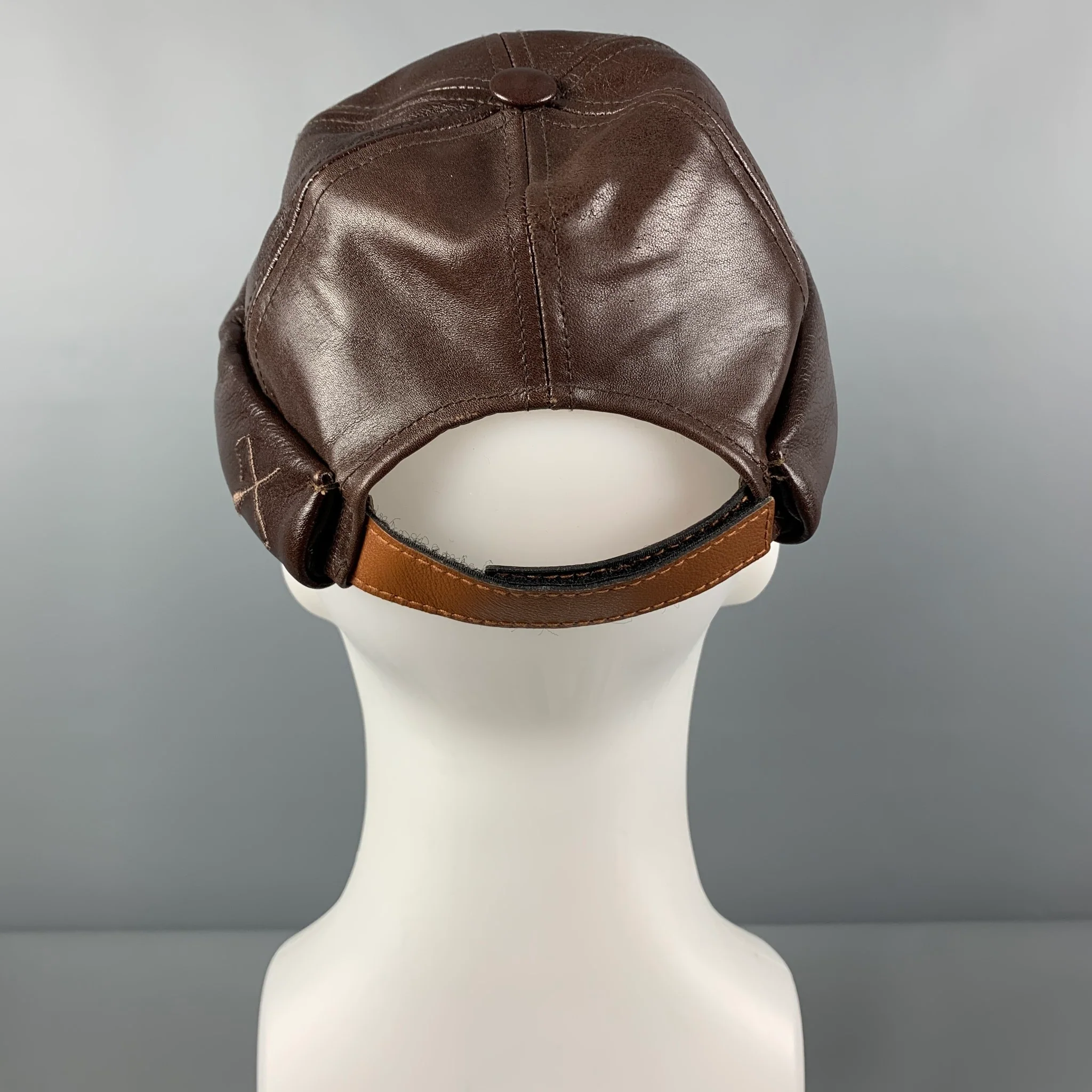 JUNYA WATANABE x Beton Cire Size OS Brown Leather Cap - Image 4