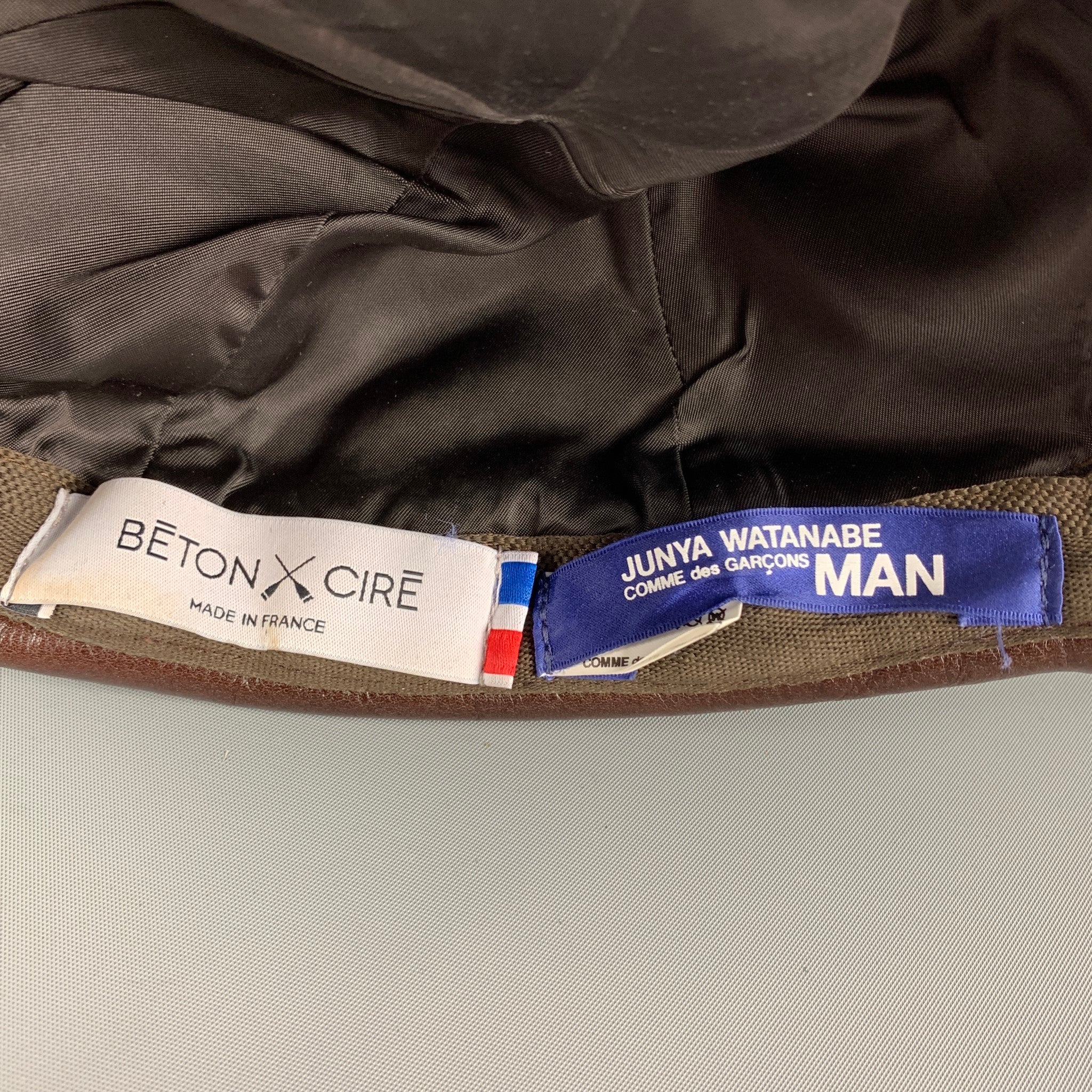 JUNYA WATANABE x Beton Cire Size OS Brown Leather Cap - Image 7
