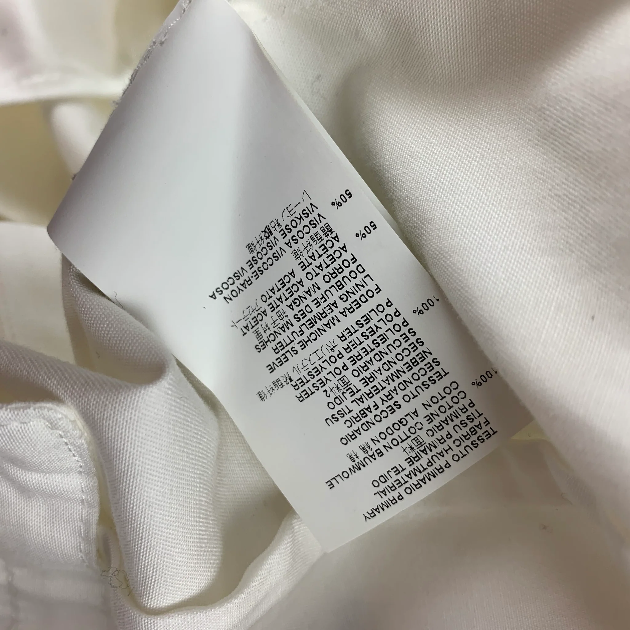 JUST CAVALLI Size 38 White Cotton Peak Lapel Sport Coat - Image 6