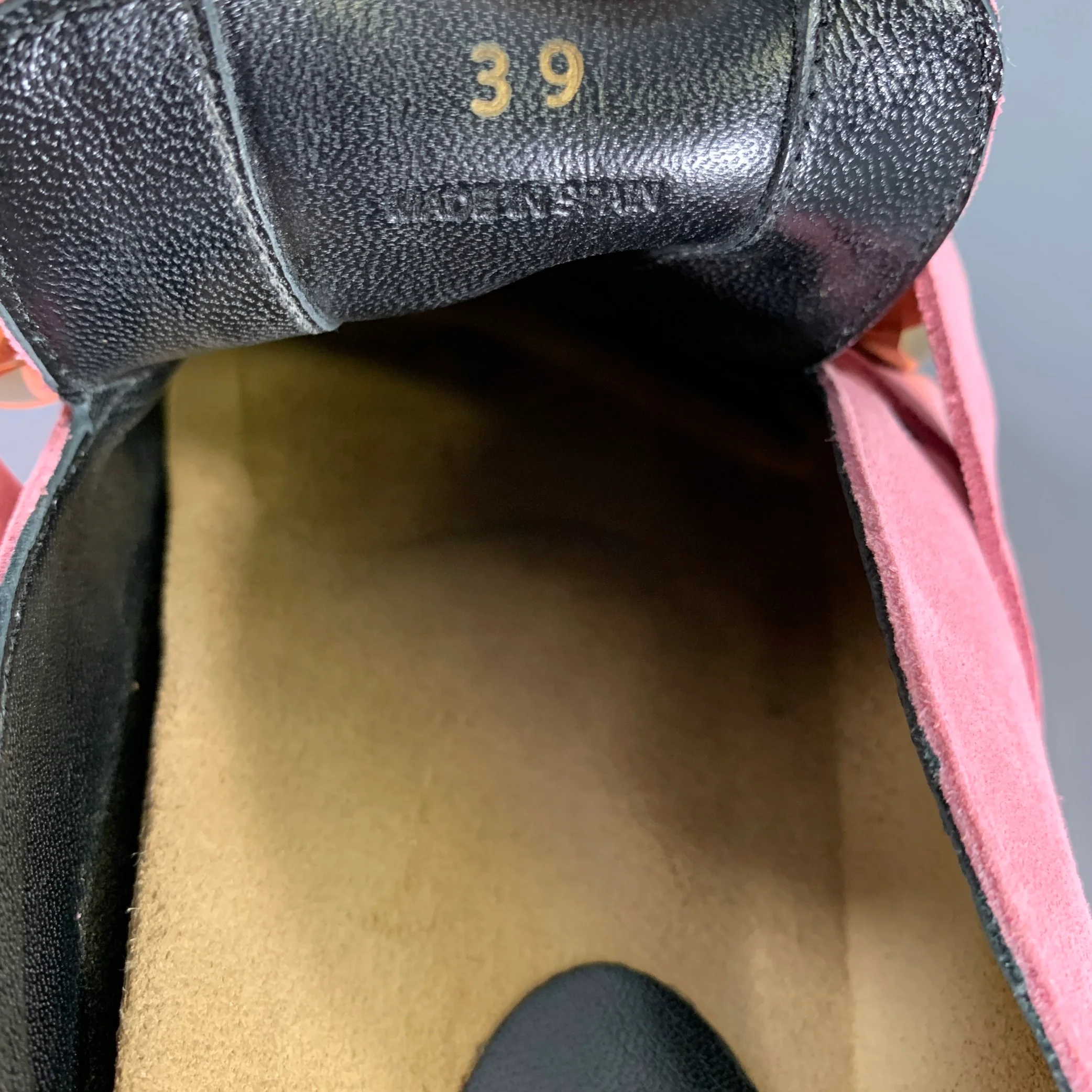 JW ANDERSON Size 9 Pink Gold Suede Calf Mules Flats - Image 8
